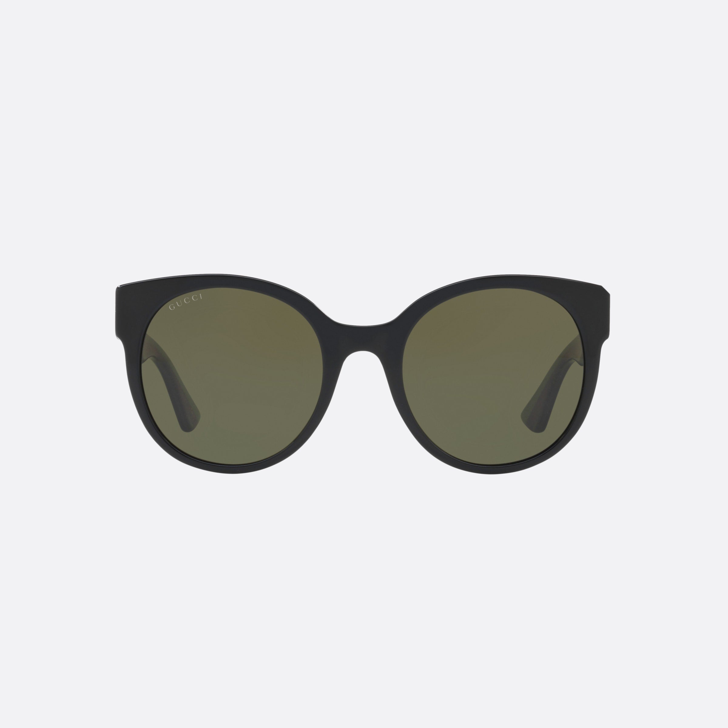 Gucci 54mm Gg0035sn Bgt Black Round Woman Sunglasses - Side View