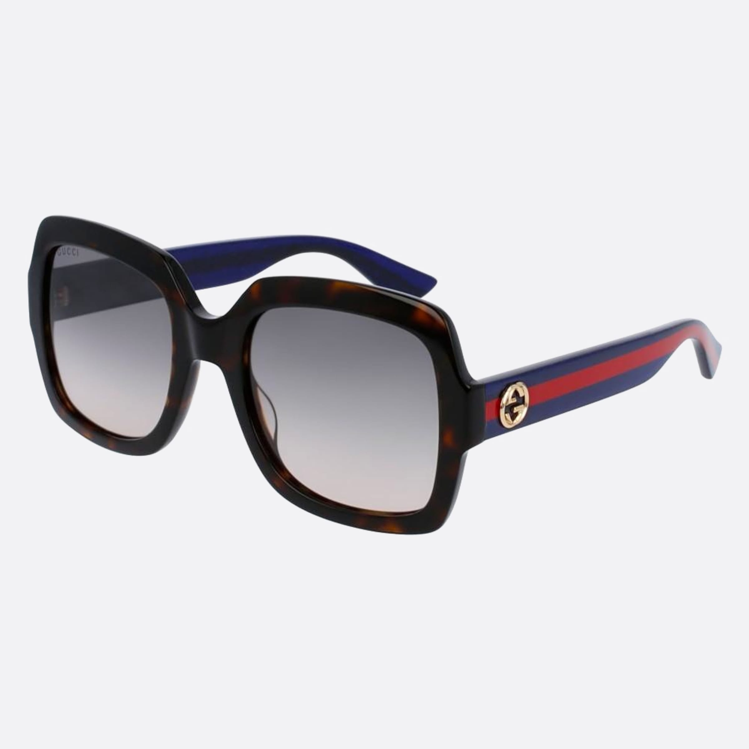 Gucci 54mm Gg0036sn Vbg Havana Geometric Woman Sunglasses - Side View