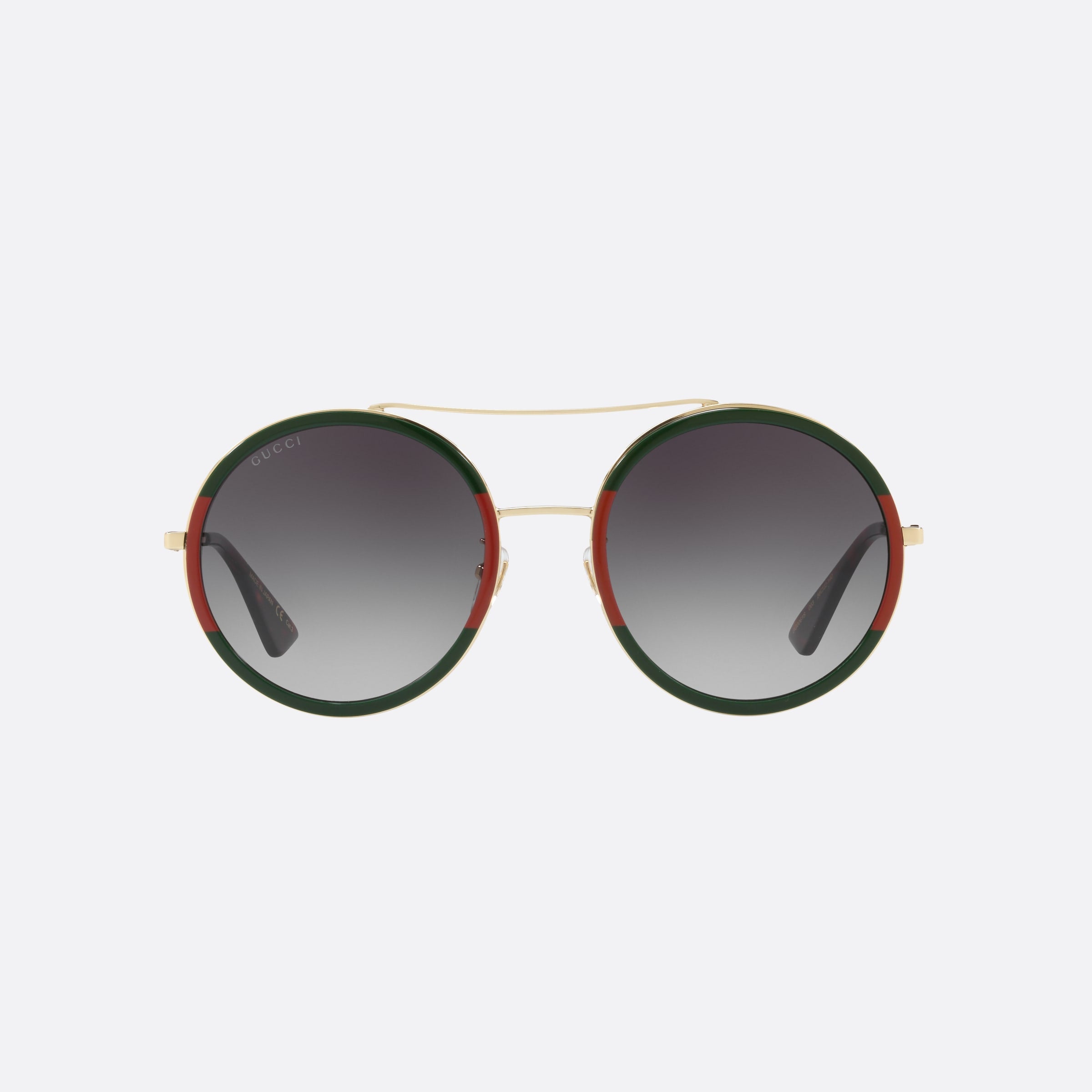 Gucci 56mm Tortoise Oval Woman Sunglasses - Side View