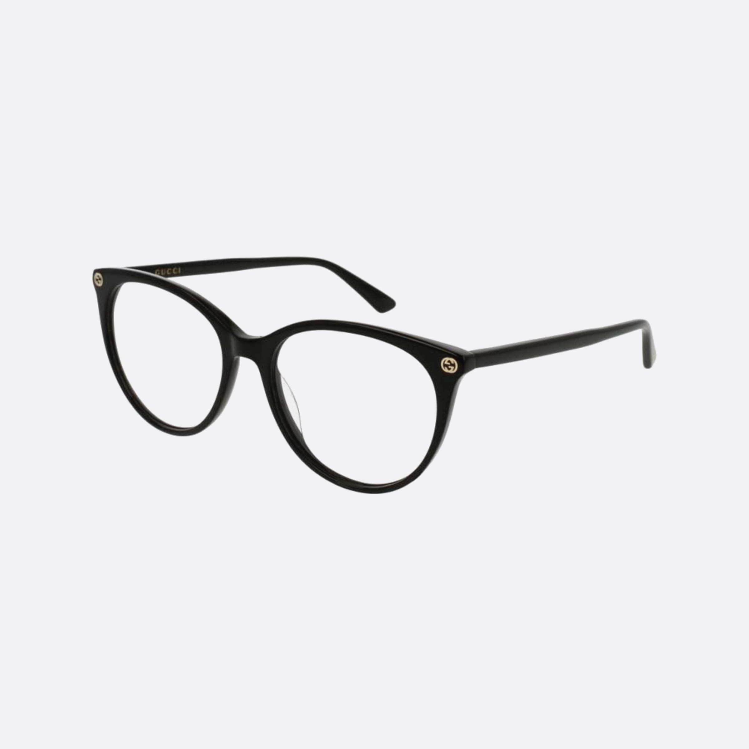 Gucci 53mm Black Pantos Woman Eyeglasses - Side View
