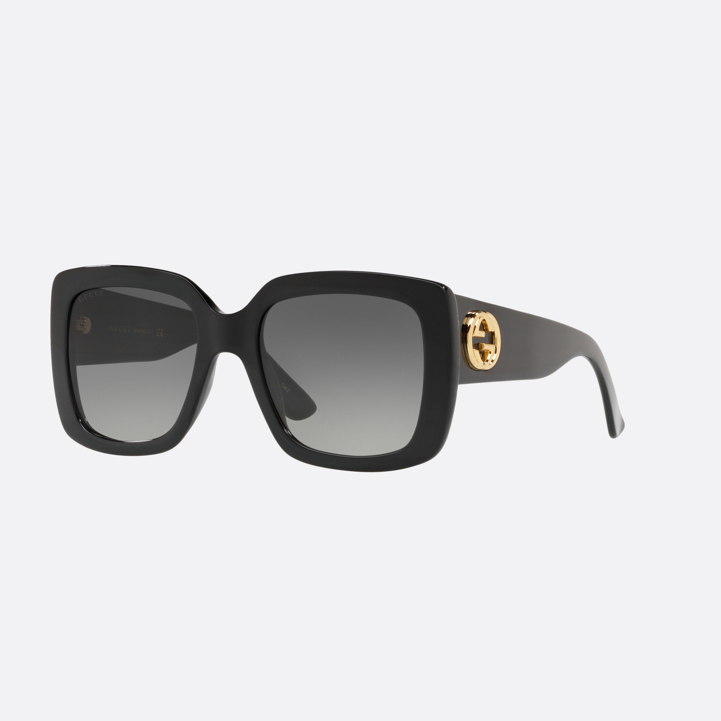 Gucci 53mm Gg0141sn Black Rectangle Woman Sunglasses - Main View