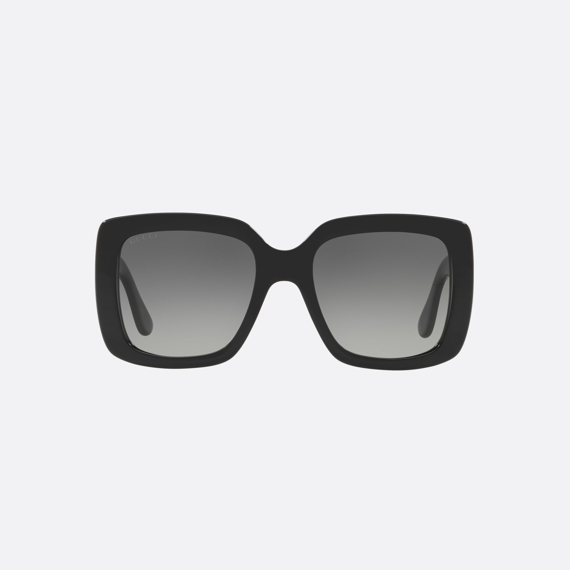 Gucci 53mm Gg0141sn Black Rectangle Woman Sunglasses - Side View