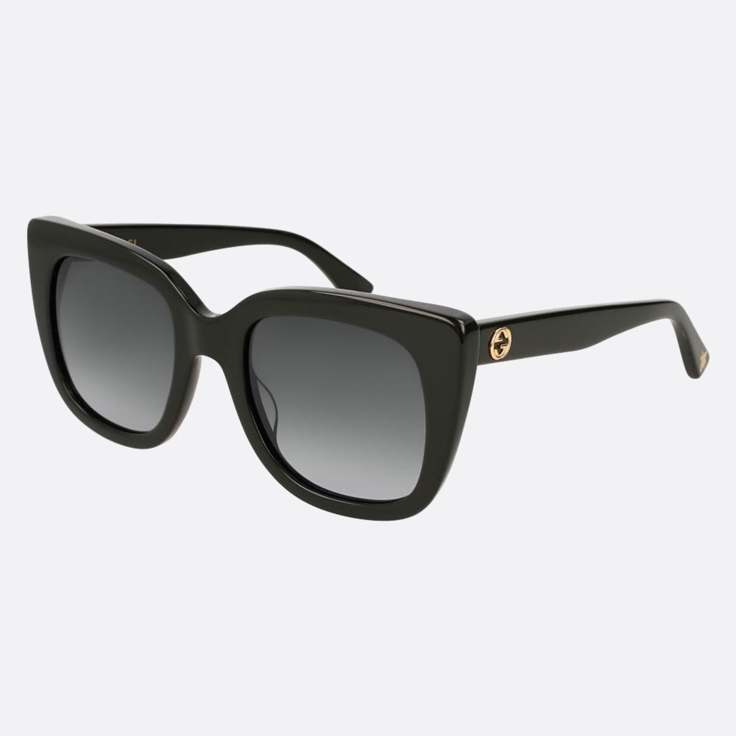 Gucci 51mm Gg0163sn Black Butterfly Women Sunglasses - Side View