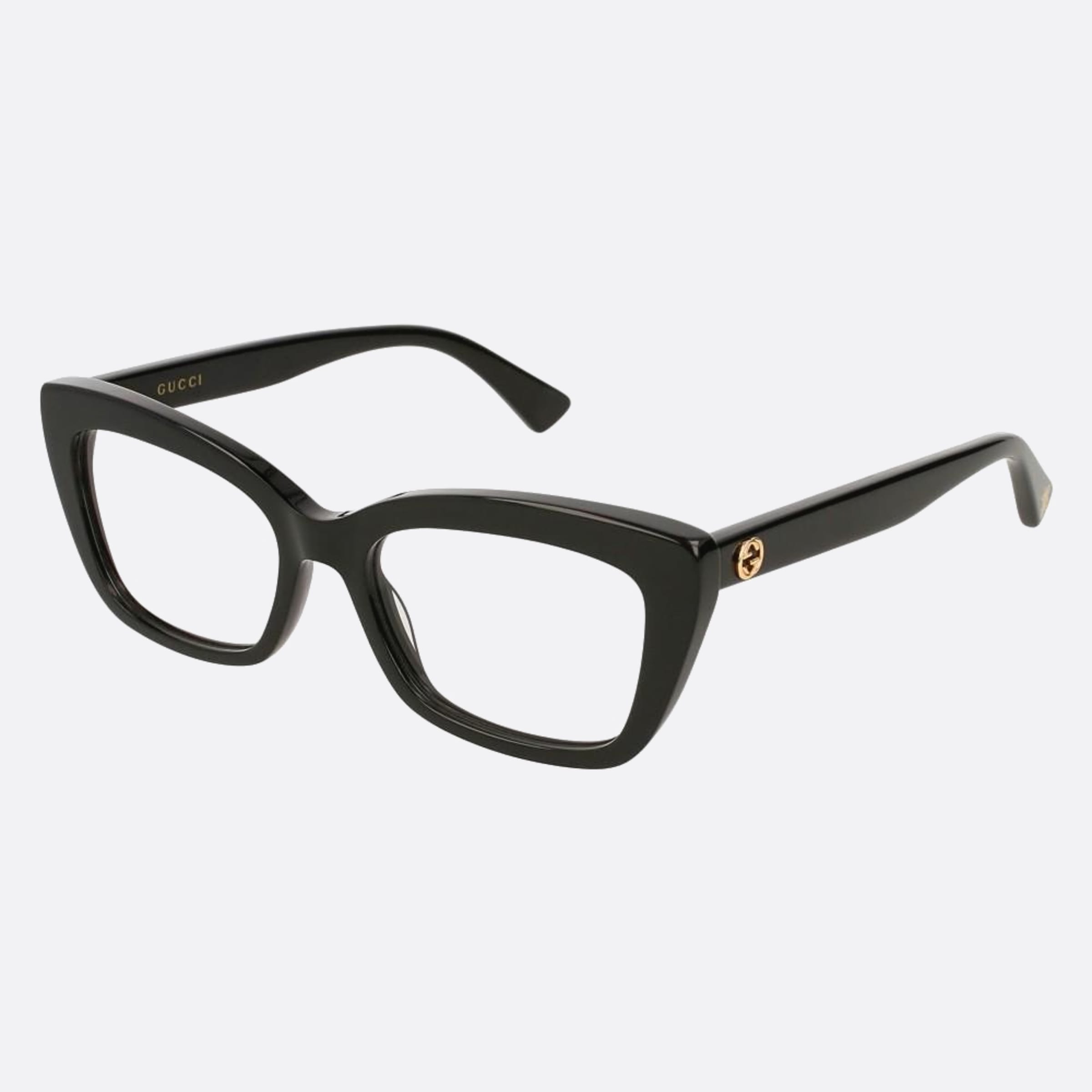 Gucci 51mm Gg0165on Black Cat Eye Woman Eyeglasses - Side View