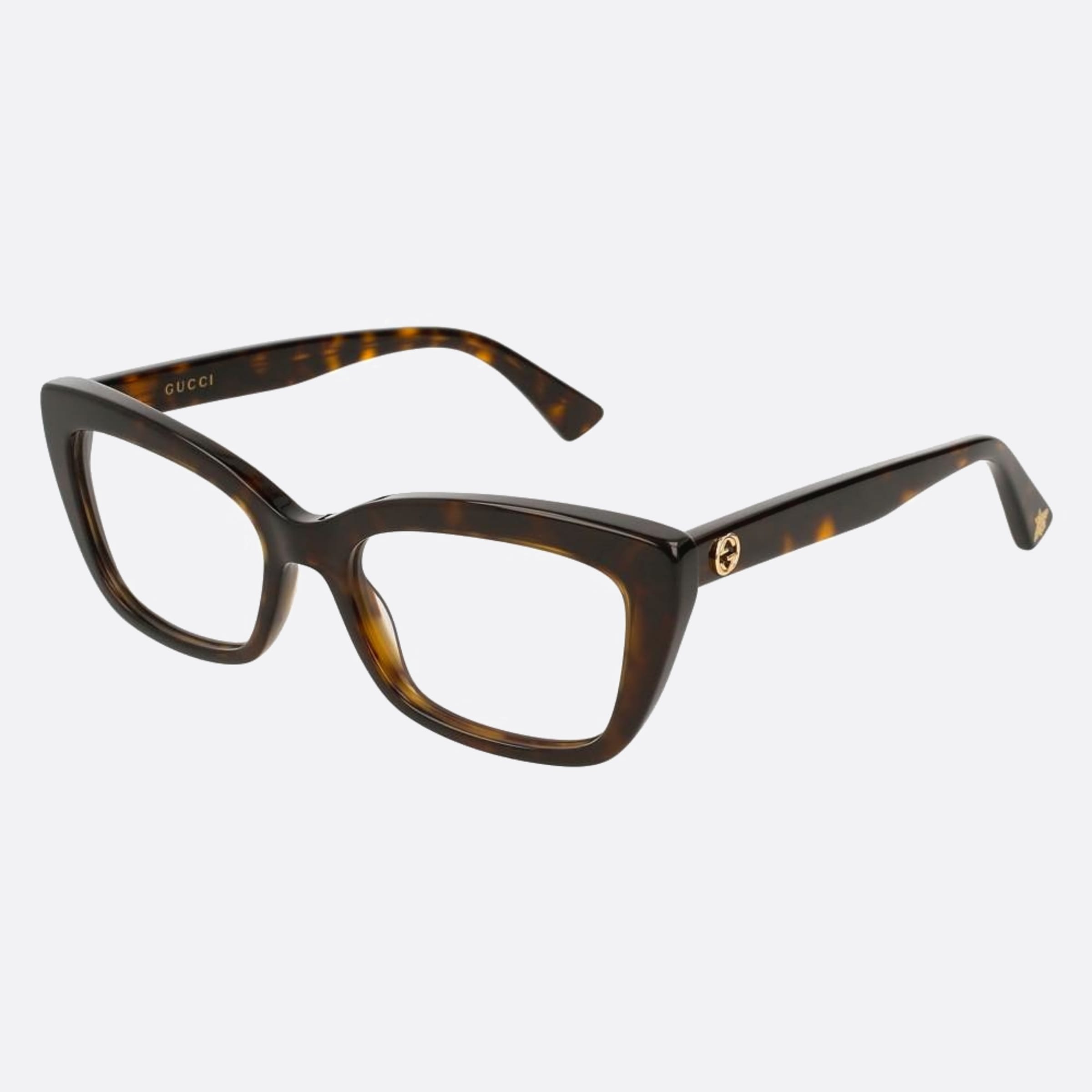 Gucci 51mm Gg0165on Havana Cat Eye Woman Eyeglasses - Side View