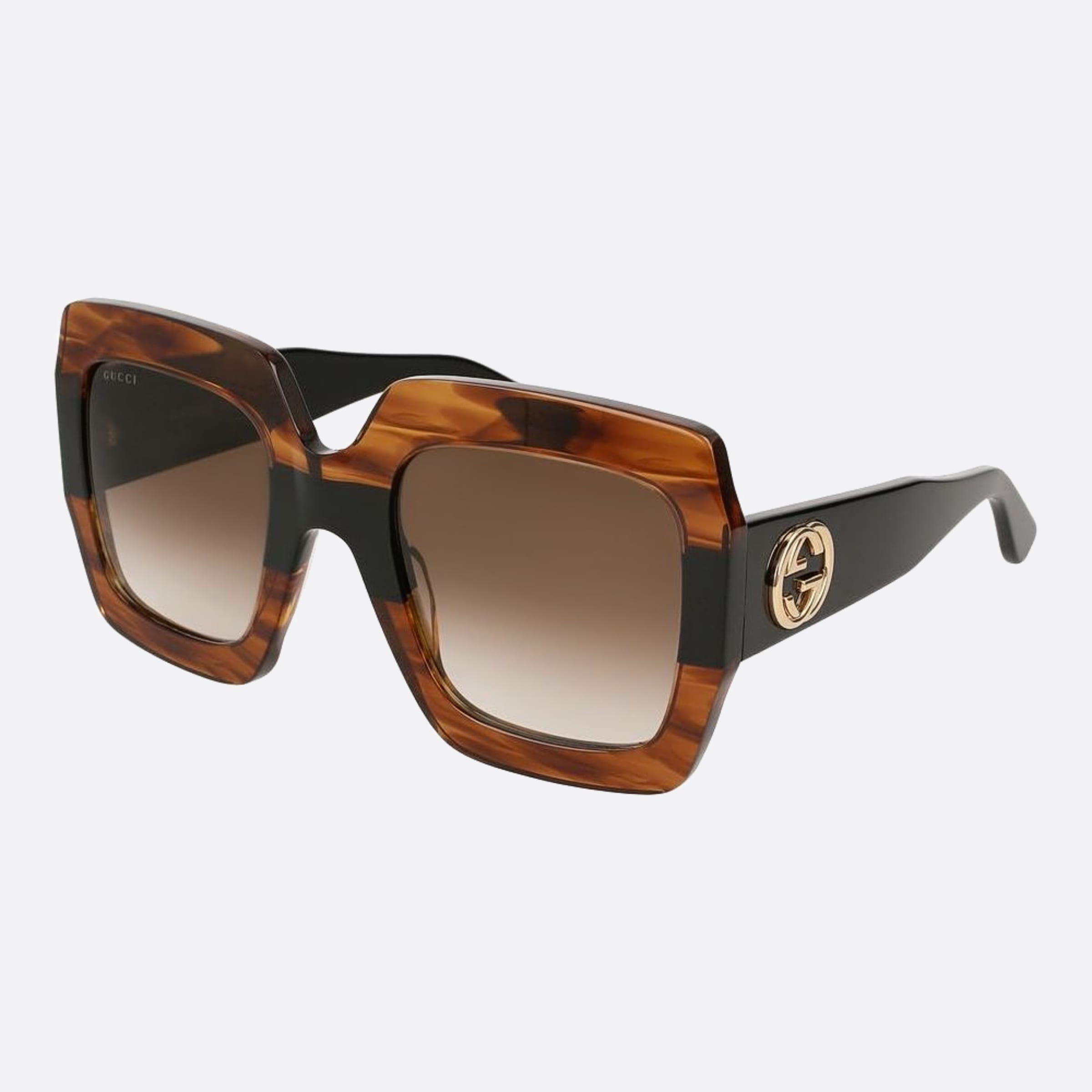 Gucci 54mm Brown Oversize Women Sunglasses - Side View