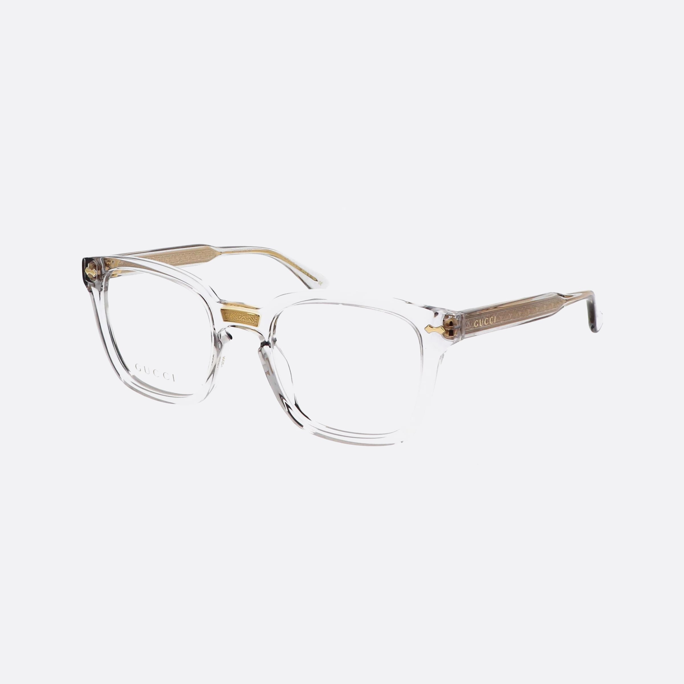 Gucci 50mm Clear Oval Unisex Eyeglasses - Main View
