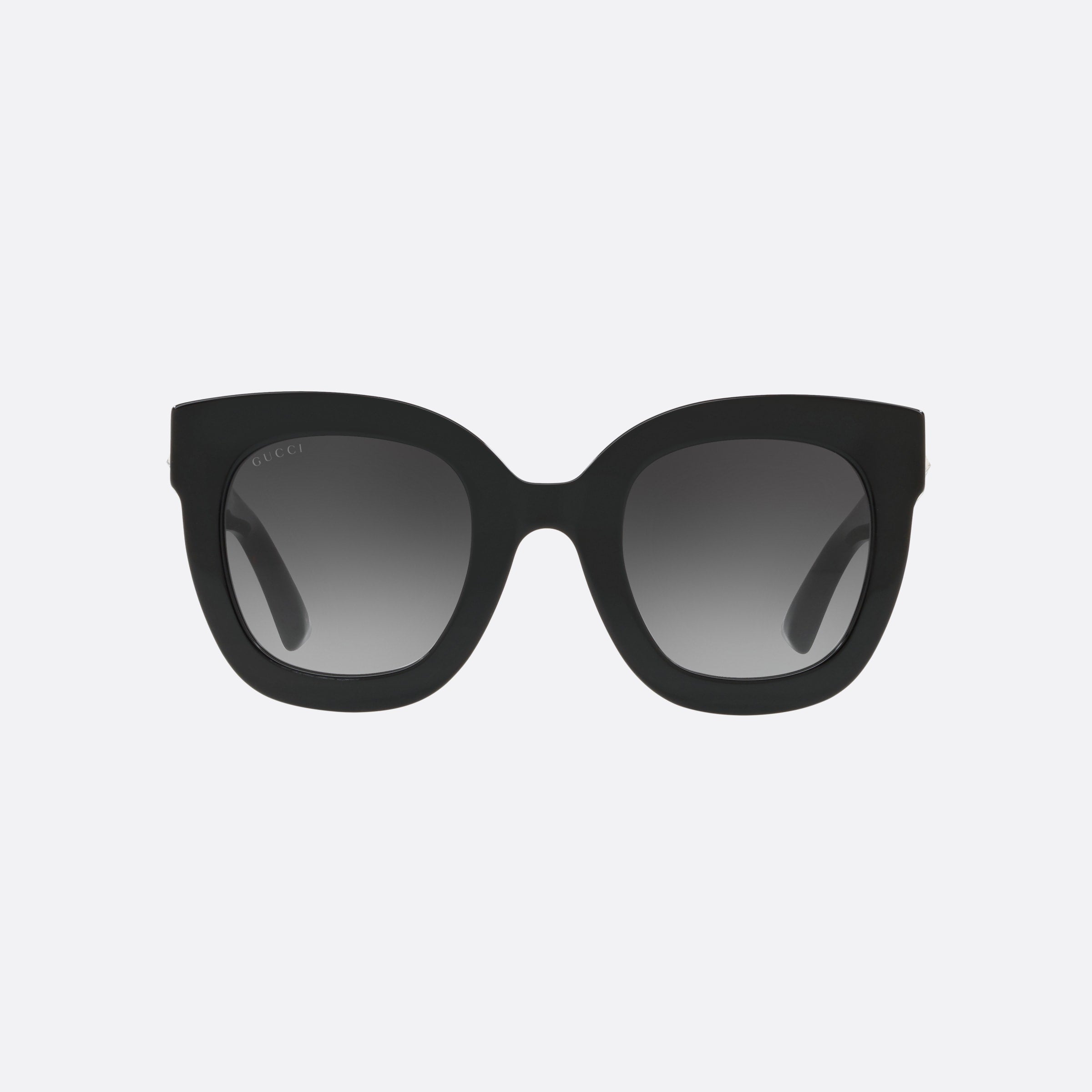 Gucci 49mm Black Square Woman Sunglasses - Side View