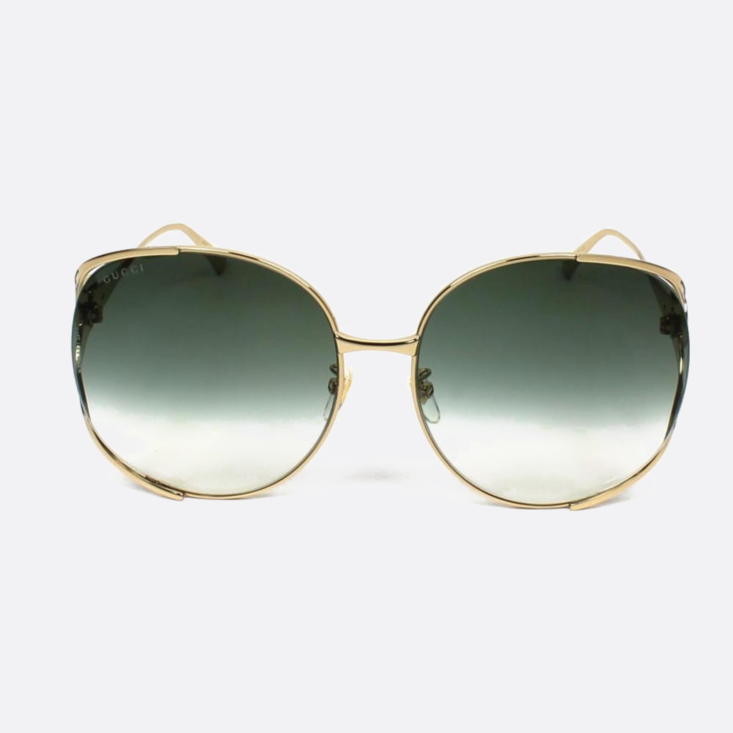 Gucci 63mm Gold Oversize Woman Sunglasses - Main View