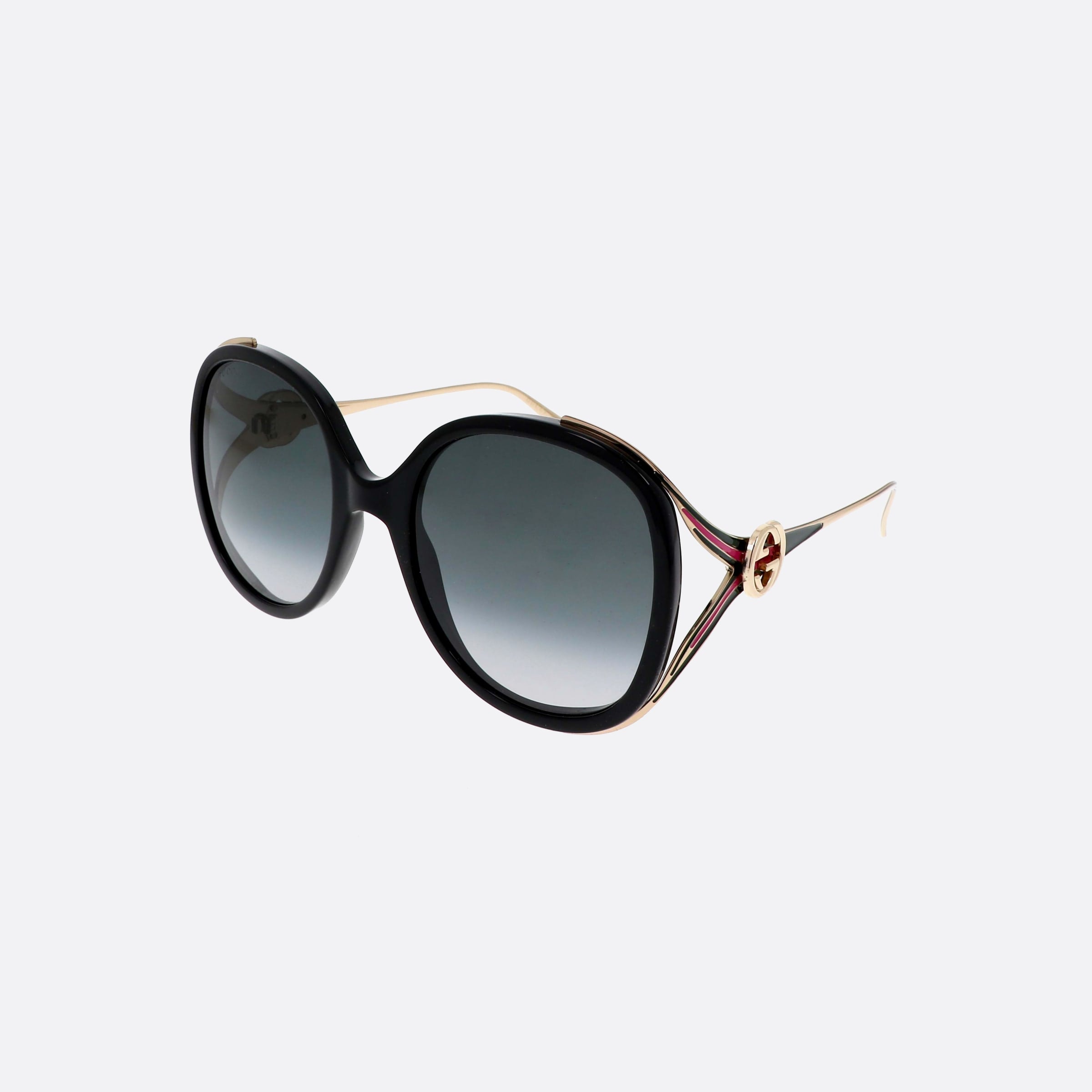 Gucci 56mm Black Square Unisex Sunglasses - Main View