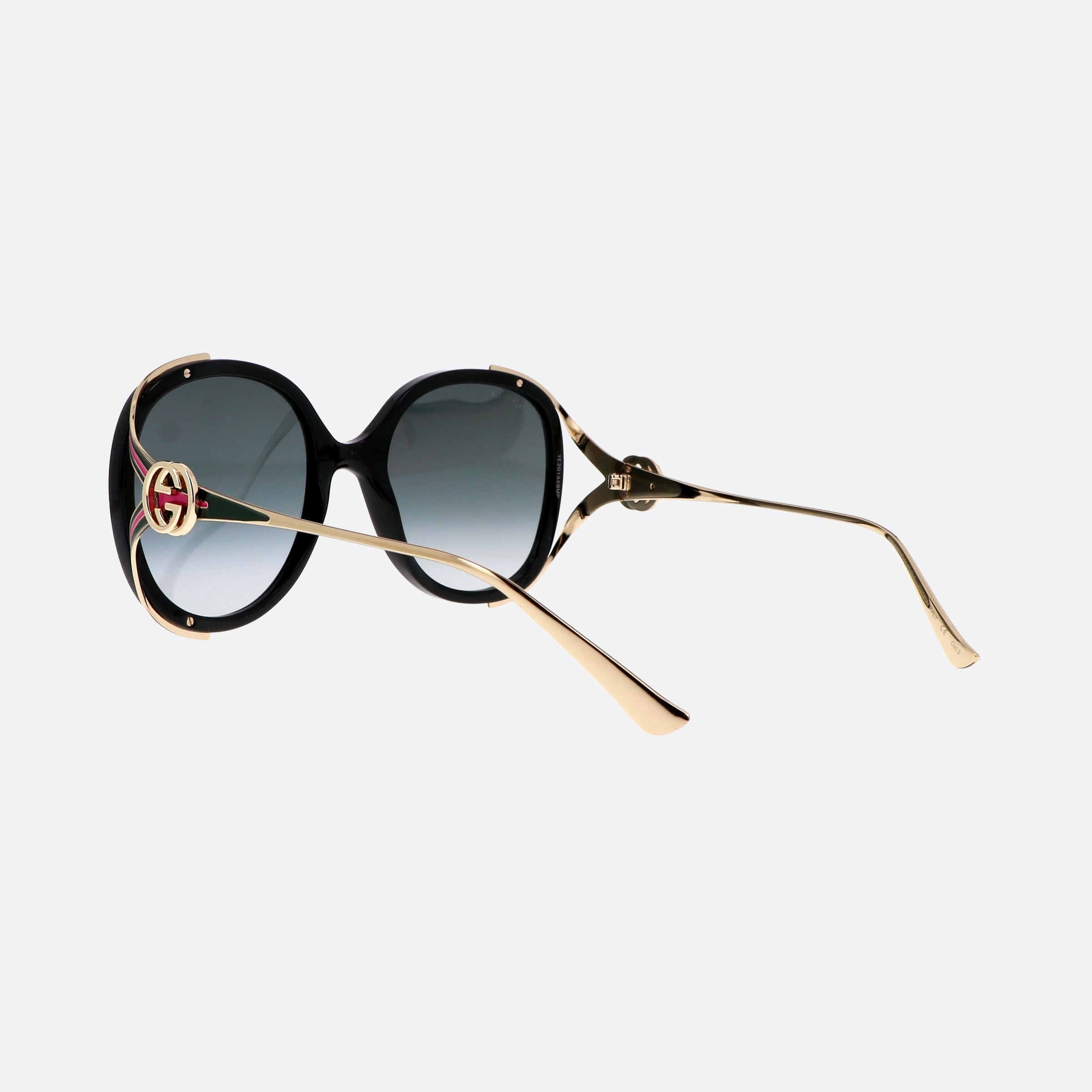 Gucci 56mm Black Square Unisex Sunglasses - Lifestyle Shot