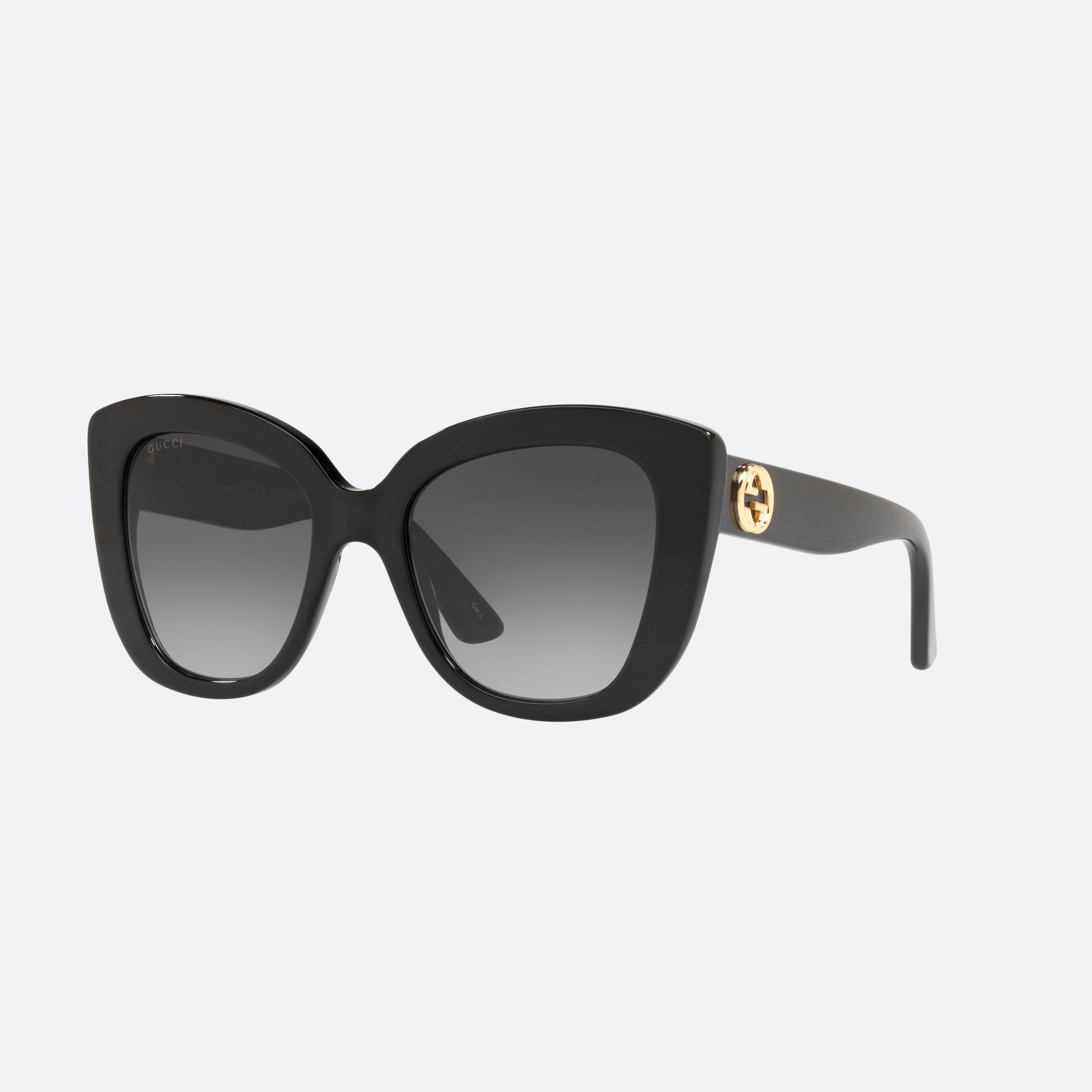 Gucci 52mm Black Cat Eye Woman Sunglasses - Main View