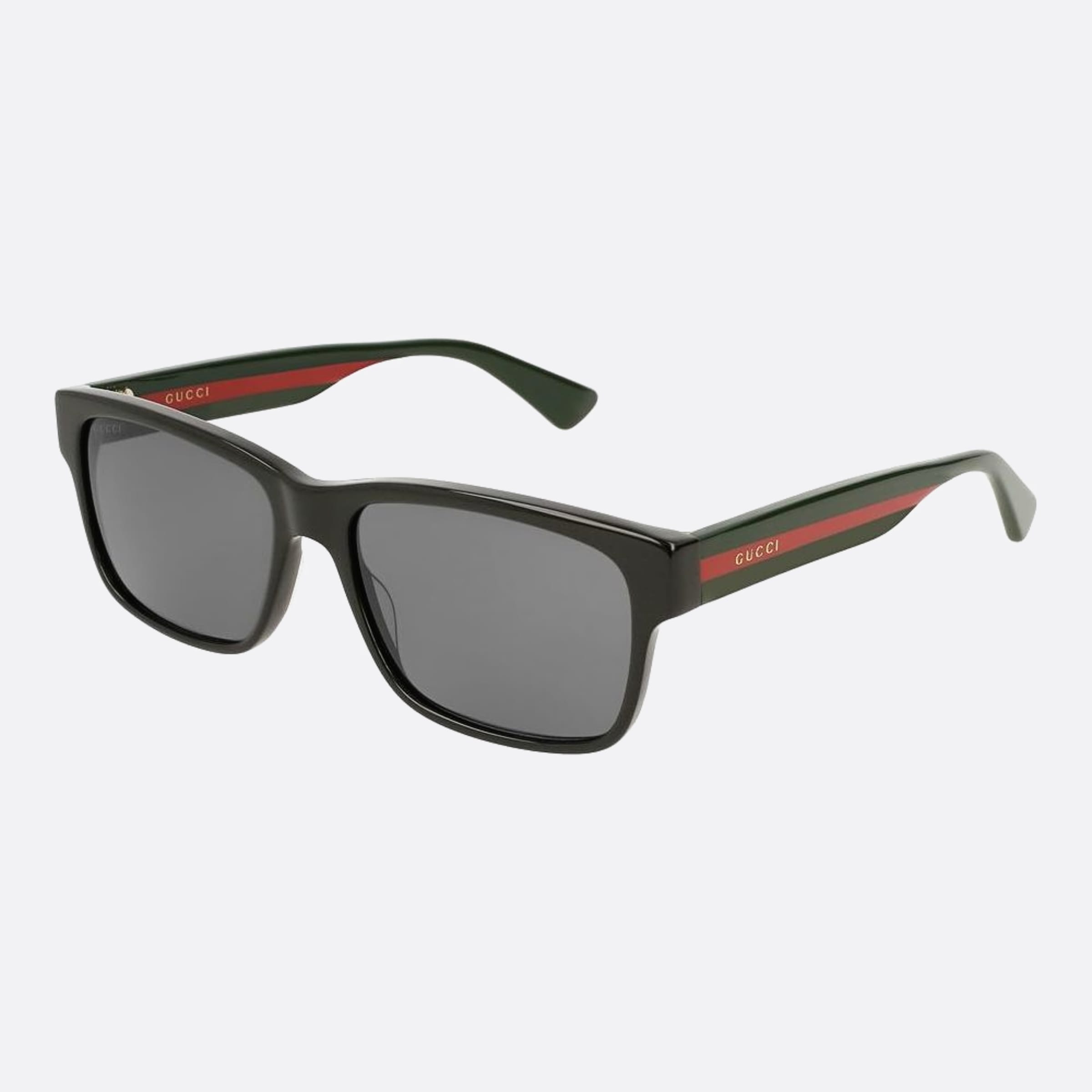 Gucci 58mm Black Geometric Man Sunglasses - Side View