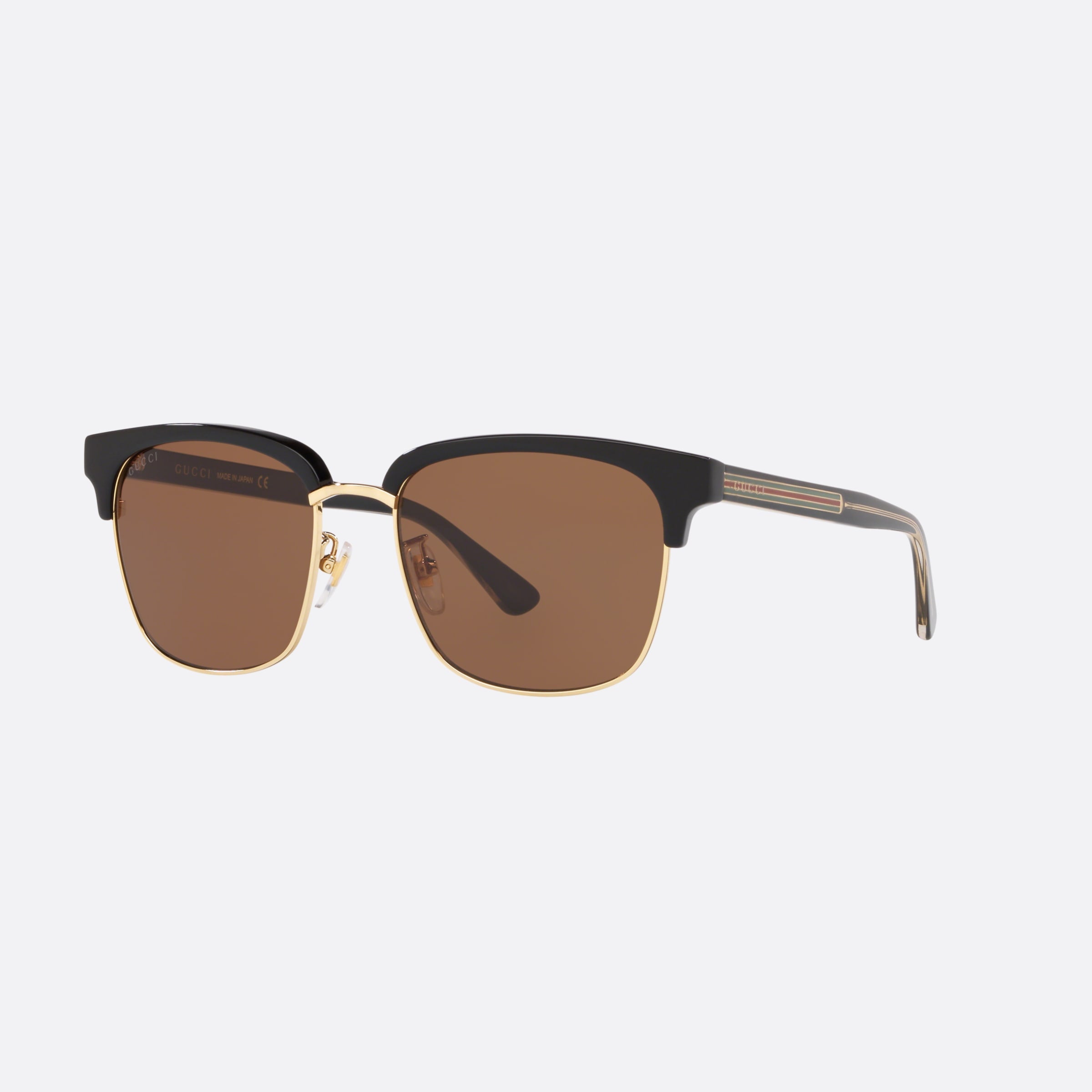 Gucci 56mm Black Rectangular Man Sunglasses - Main View
