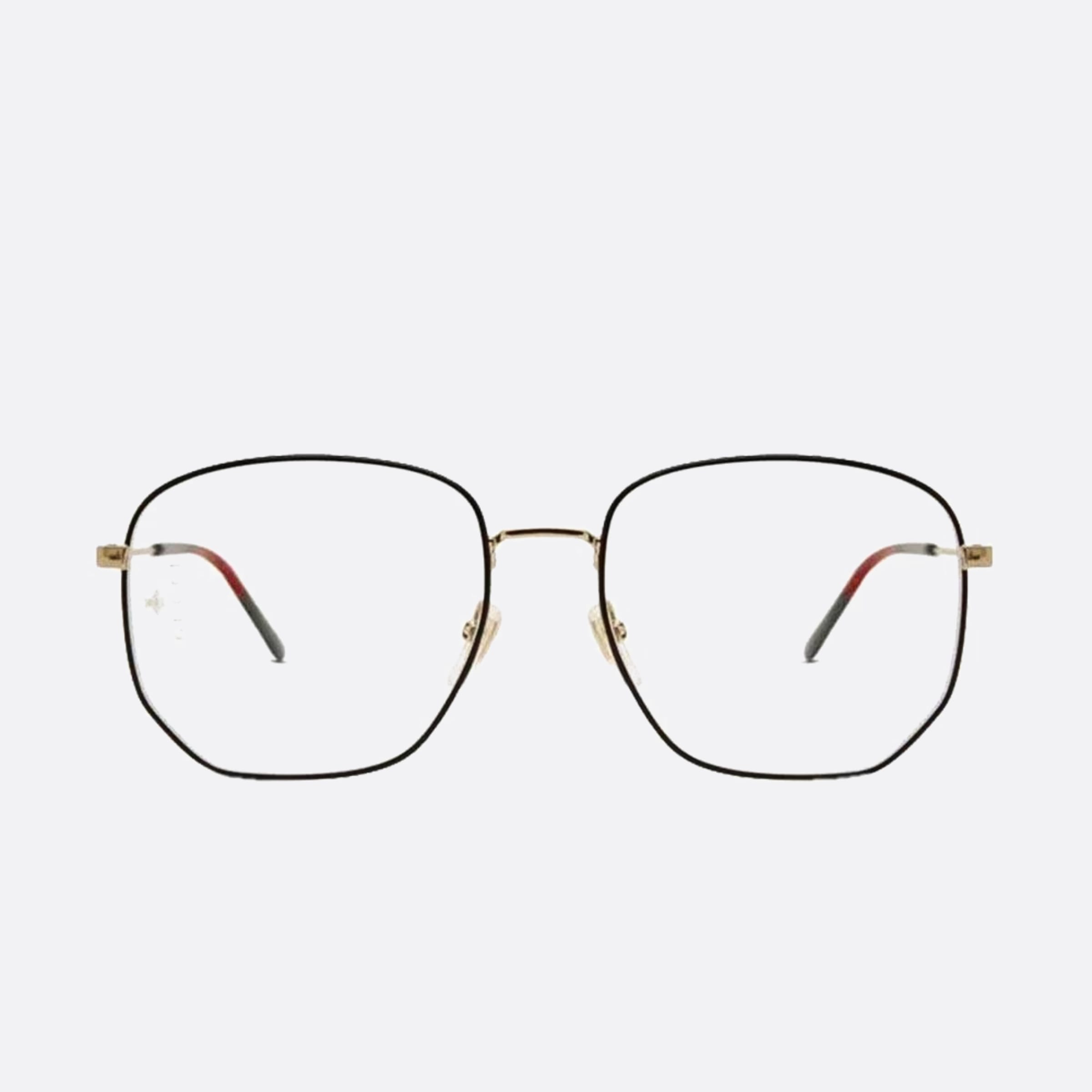 Gucci 56mm Gold Geometric Woman Eyeglasses - Main View