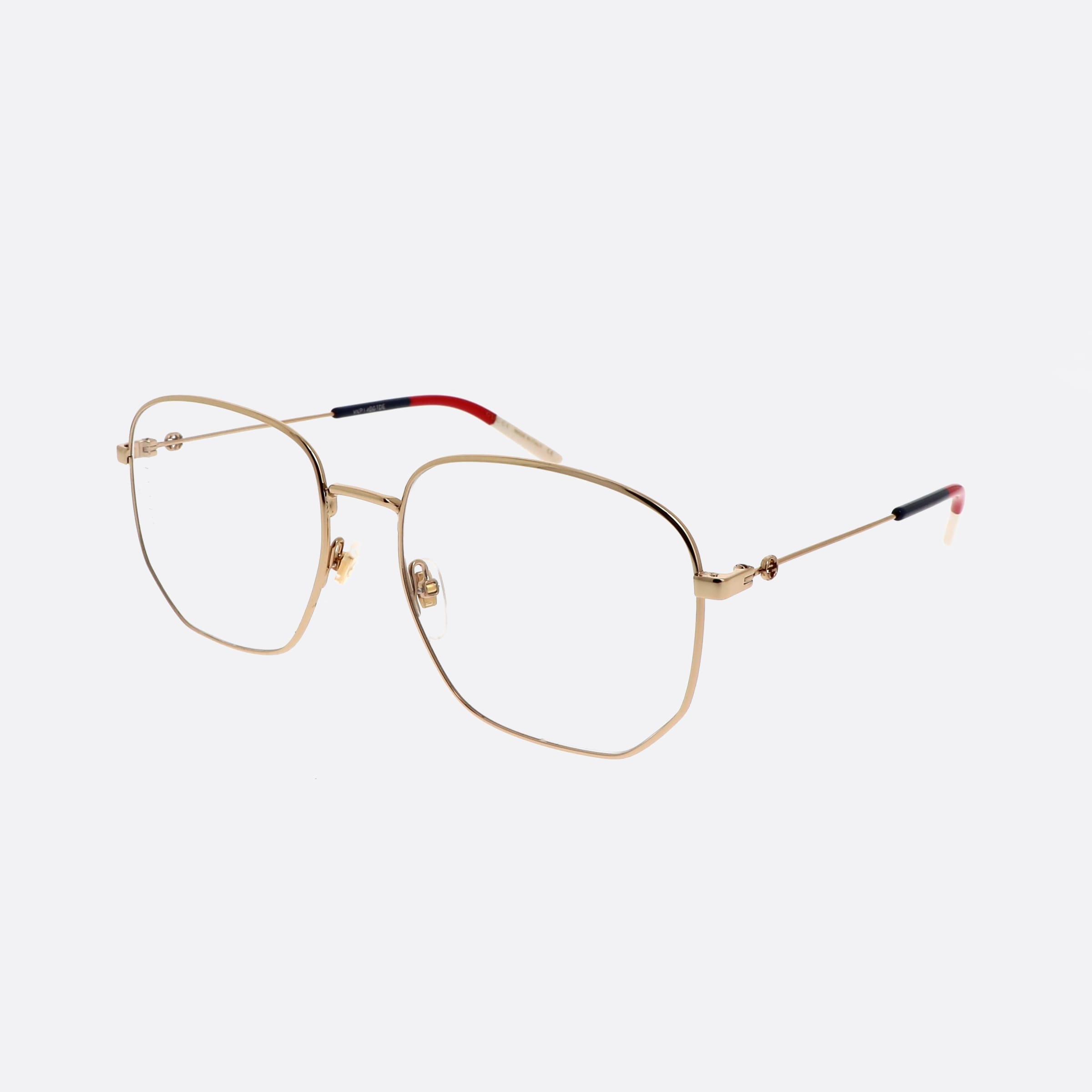 Gucci 56mm Gold Geometric Woman Eyeglasses - Main View