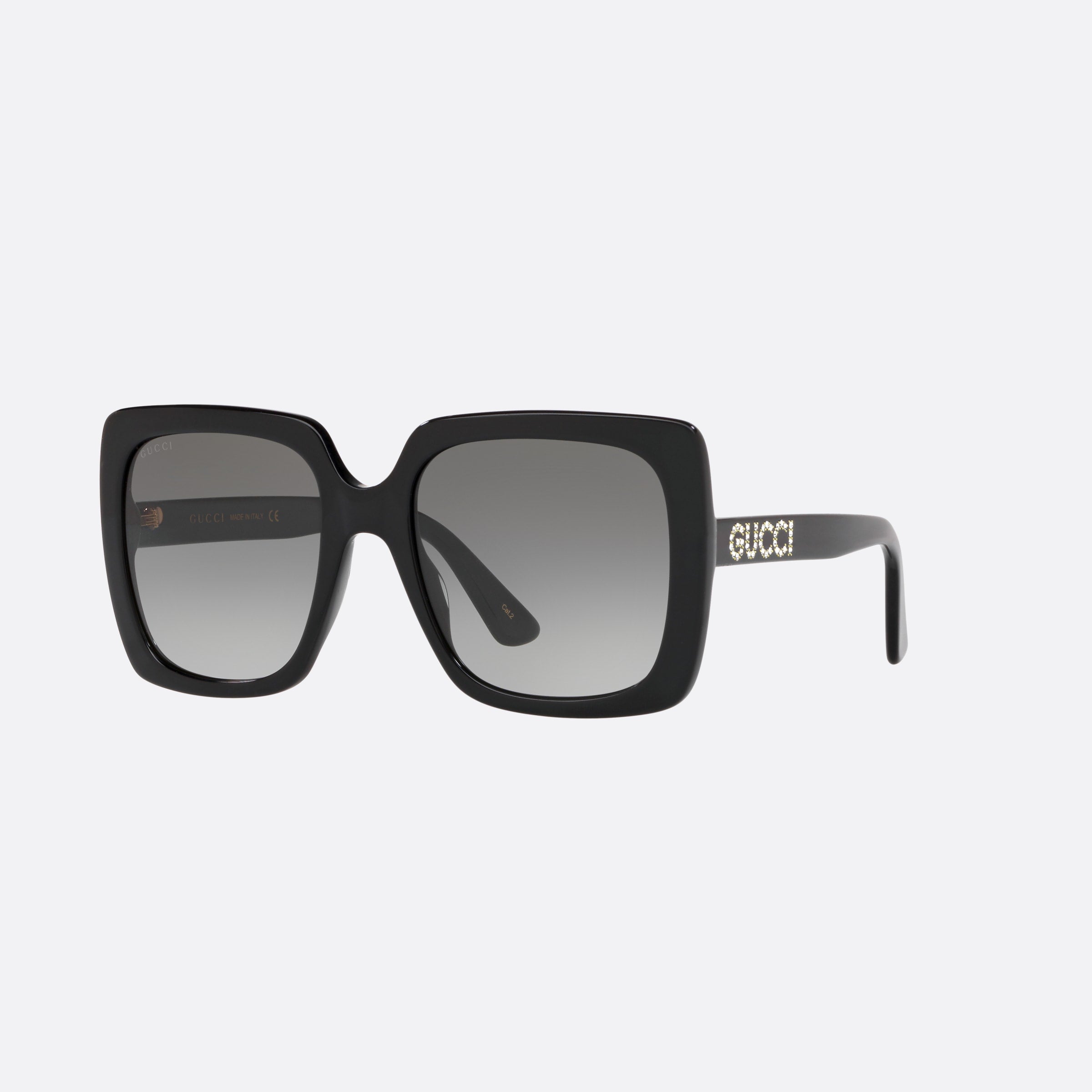 Gucci 54mm Black Rectangle Woman Sunglasses - Main View