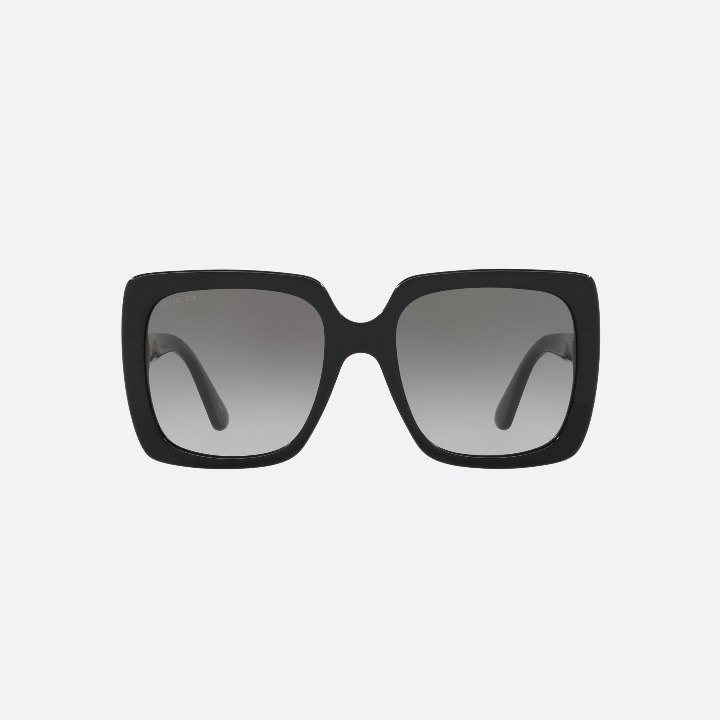 Gucci 54mm Black Rectangle Woman Sunglasses - Side View