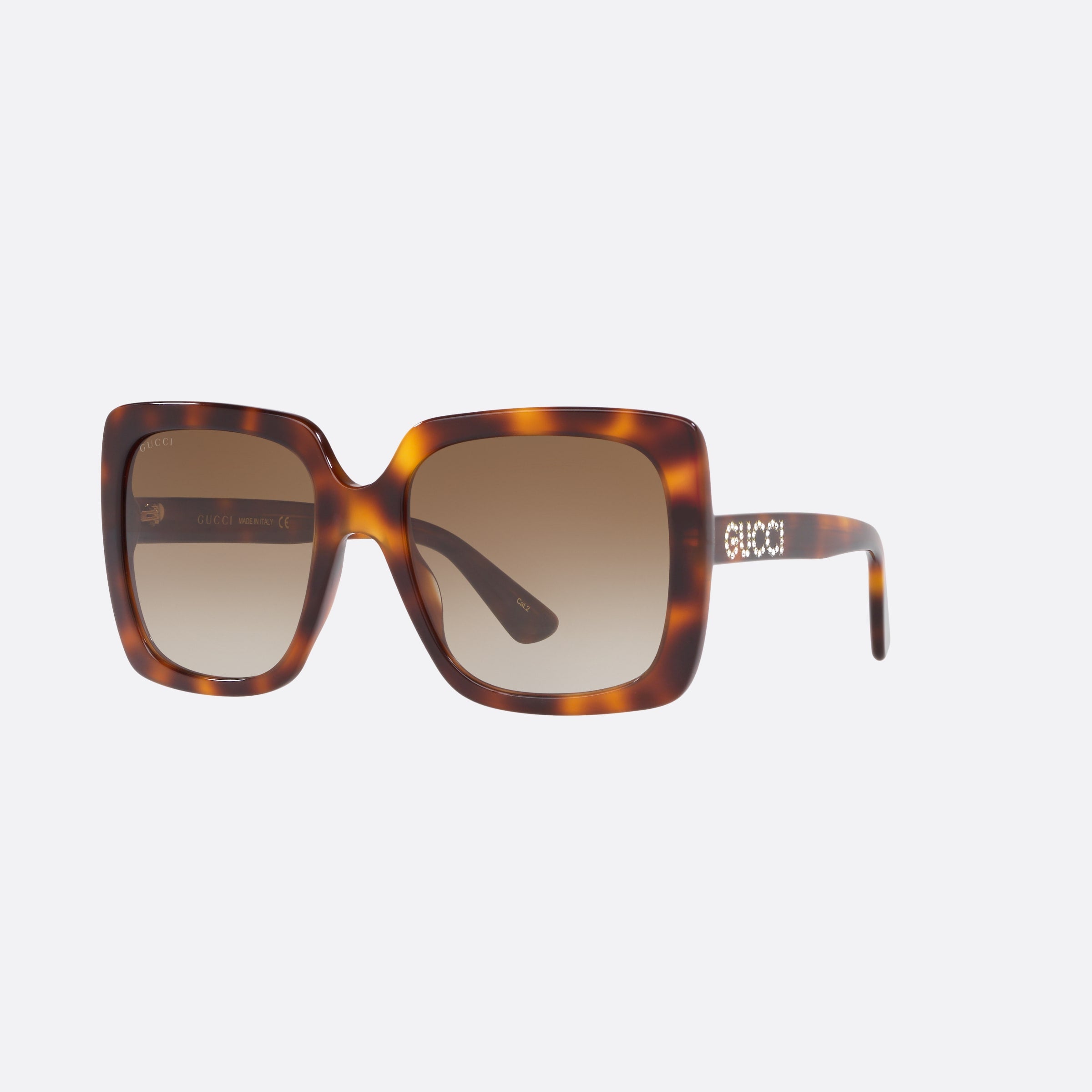 Gucci 54mm Tortoise Rectangle Woman Sunglasses - Main View