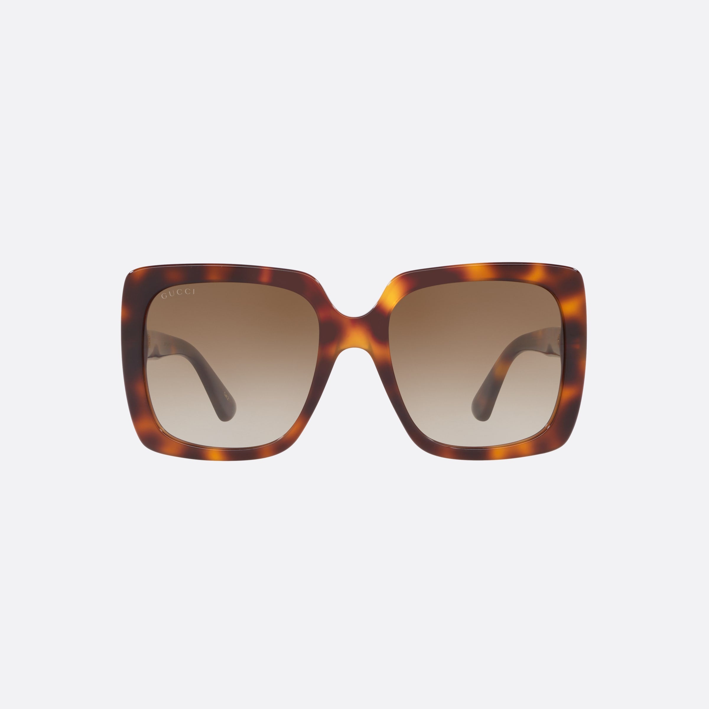 Gucci 54mm Tortoise Rectangle Woman Sunglasses - Side View