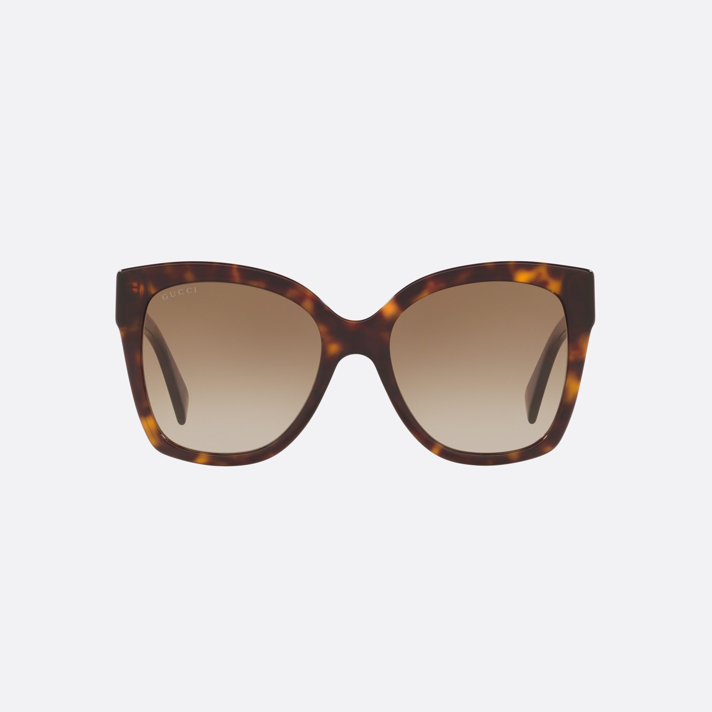 Gucci 54mm Tortoise Square Woman Sunglasses - Side View