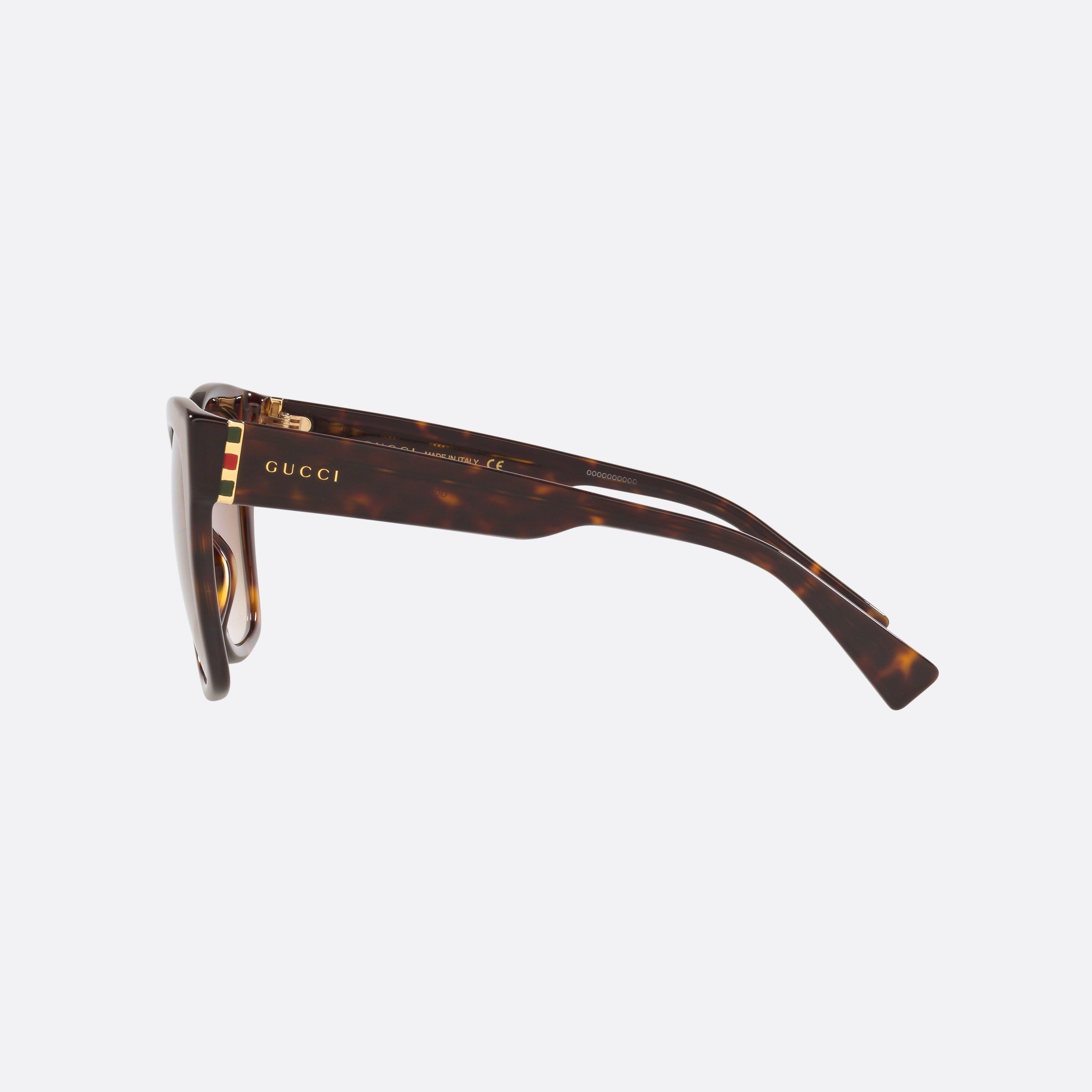 Gucci 54mm Tortoise Square Woman Sunglasses - Detail View