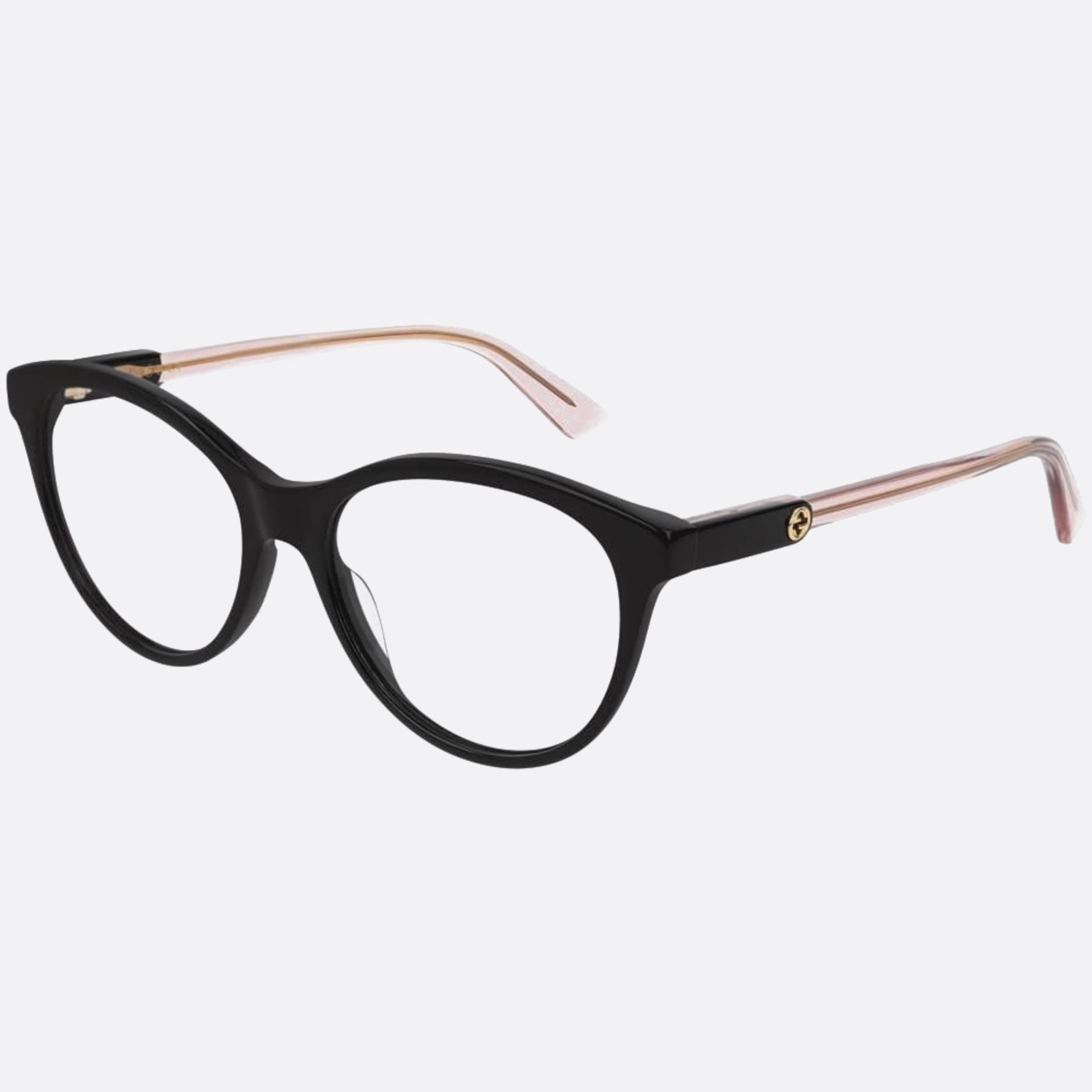 Gucci 54mm Black Cat Eye Woman Eyeglasses - Side View