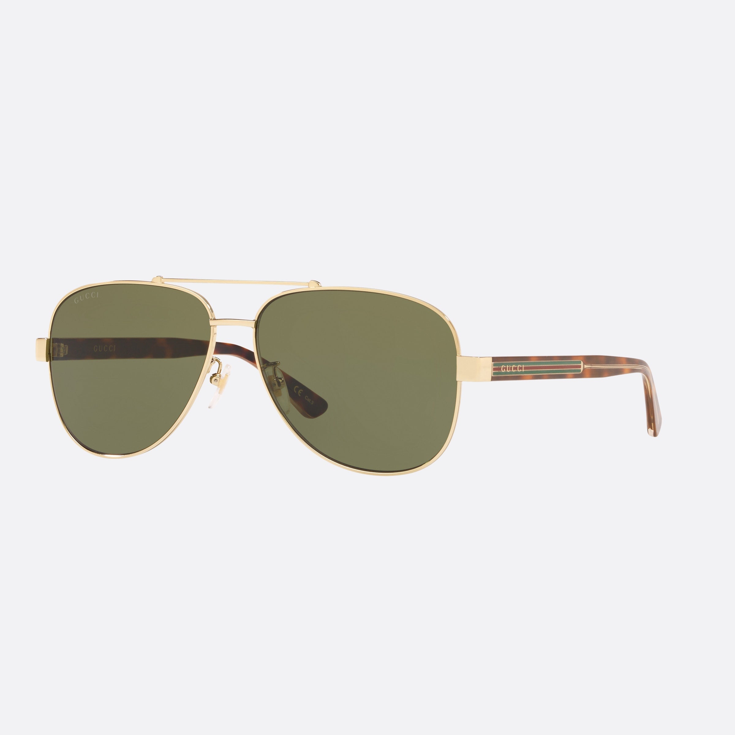 Gucci 63mm Pink Pilot Polarized Man Sunglasses - Main View