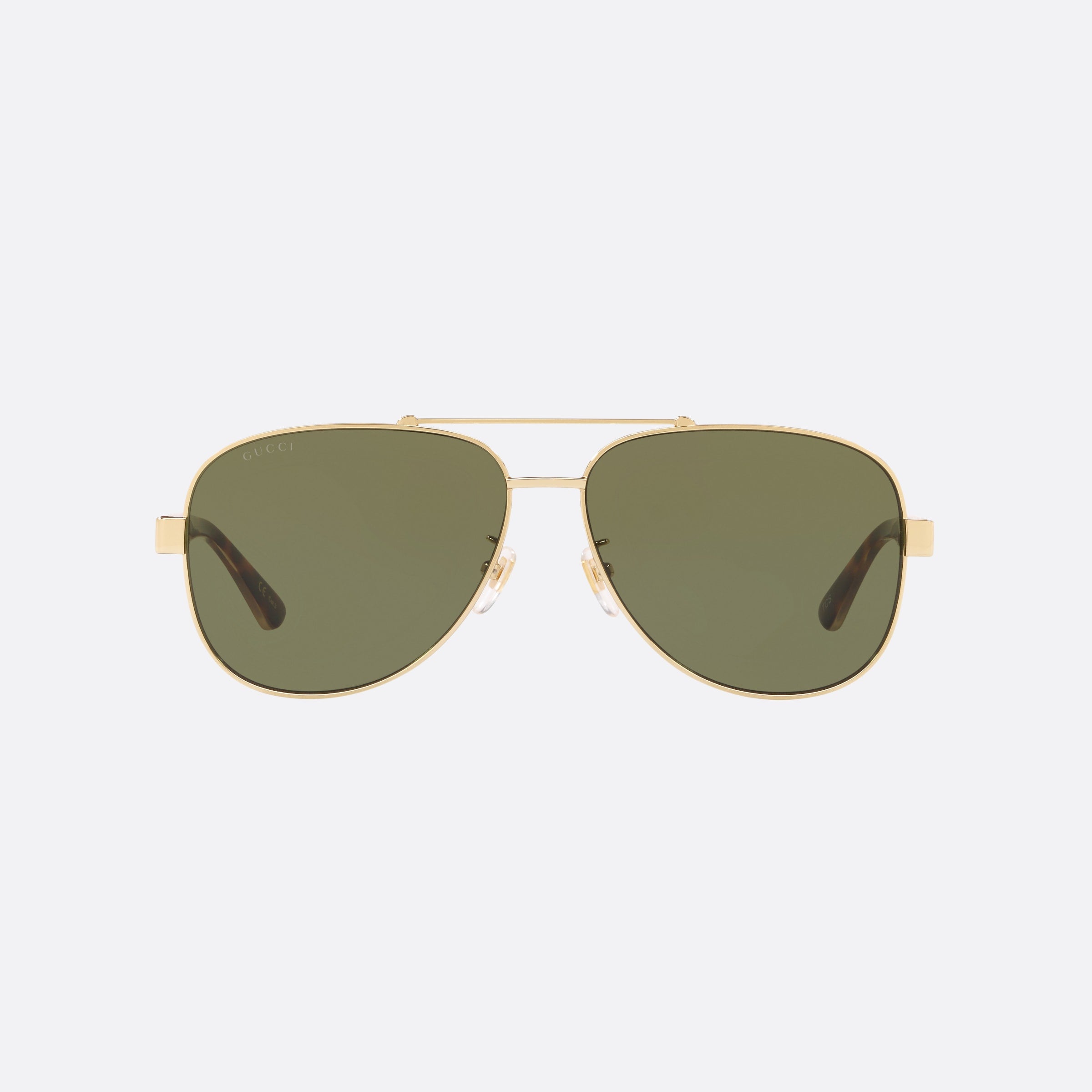 Gucci 63mm Pink Pilot Polarized Man Sunglasses - Side View