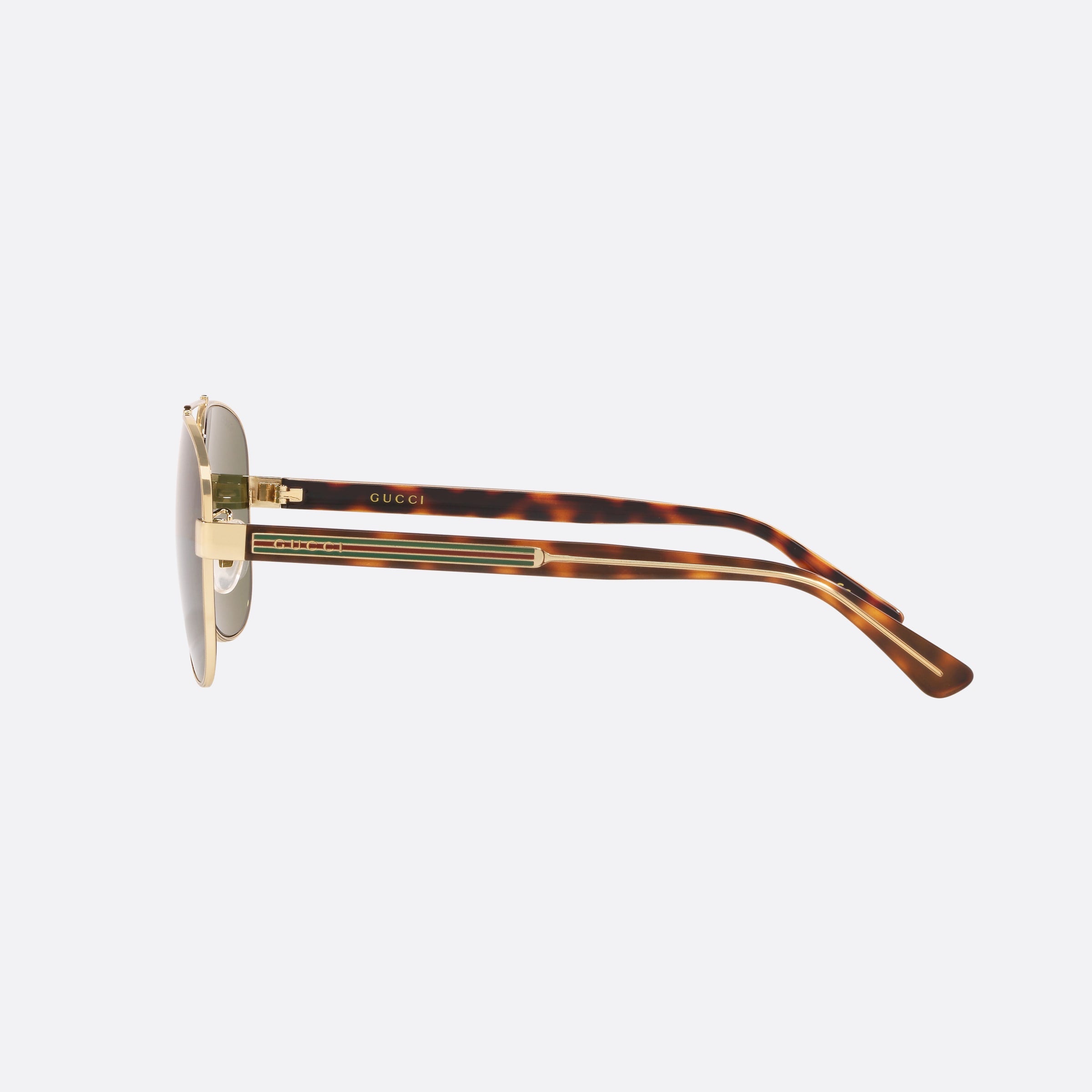 Gucci 63mm Pink Pilot Polarized Man Sunglasses - Detail View