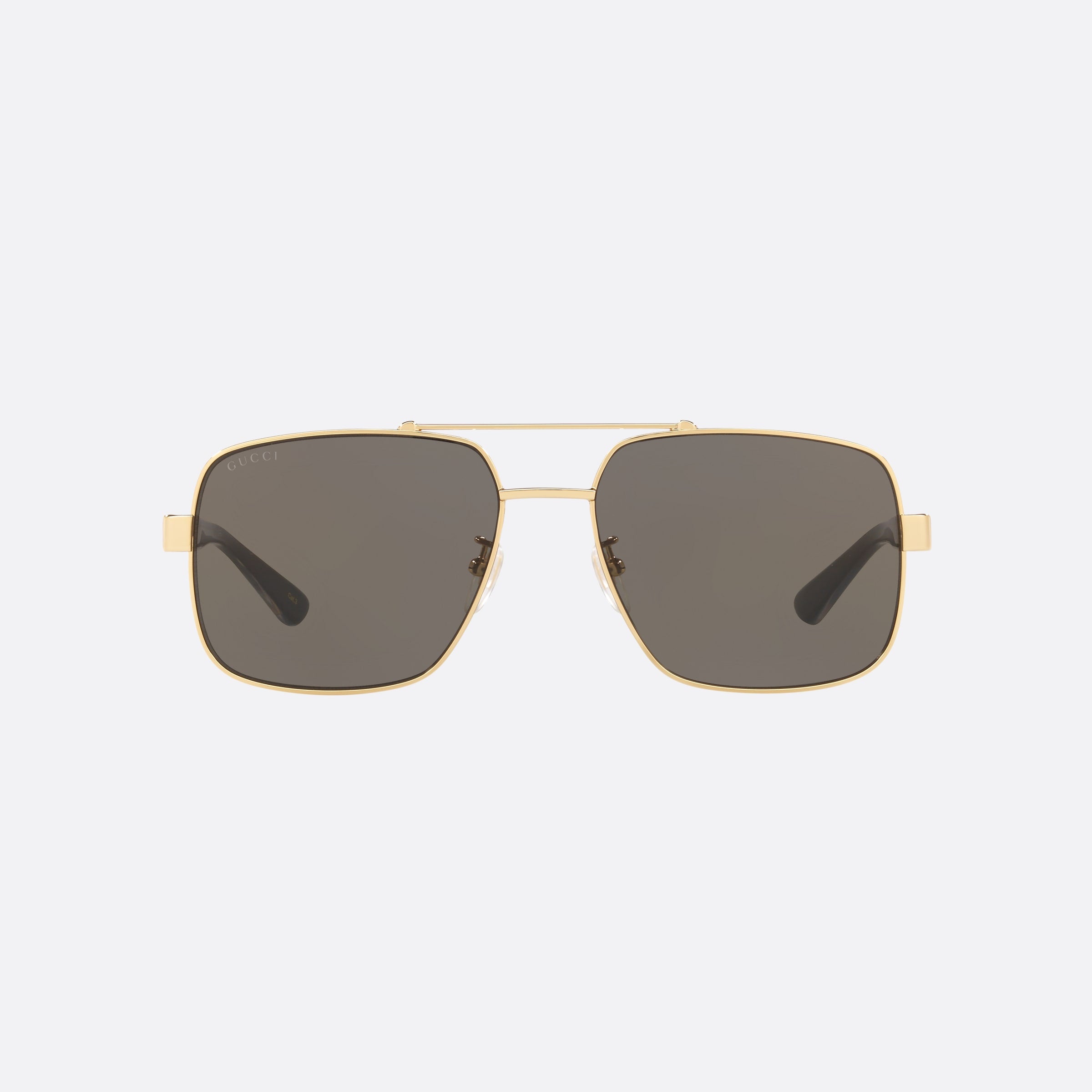 Gucci 60mm Gold Pilot Man Sunglasses - Side View