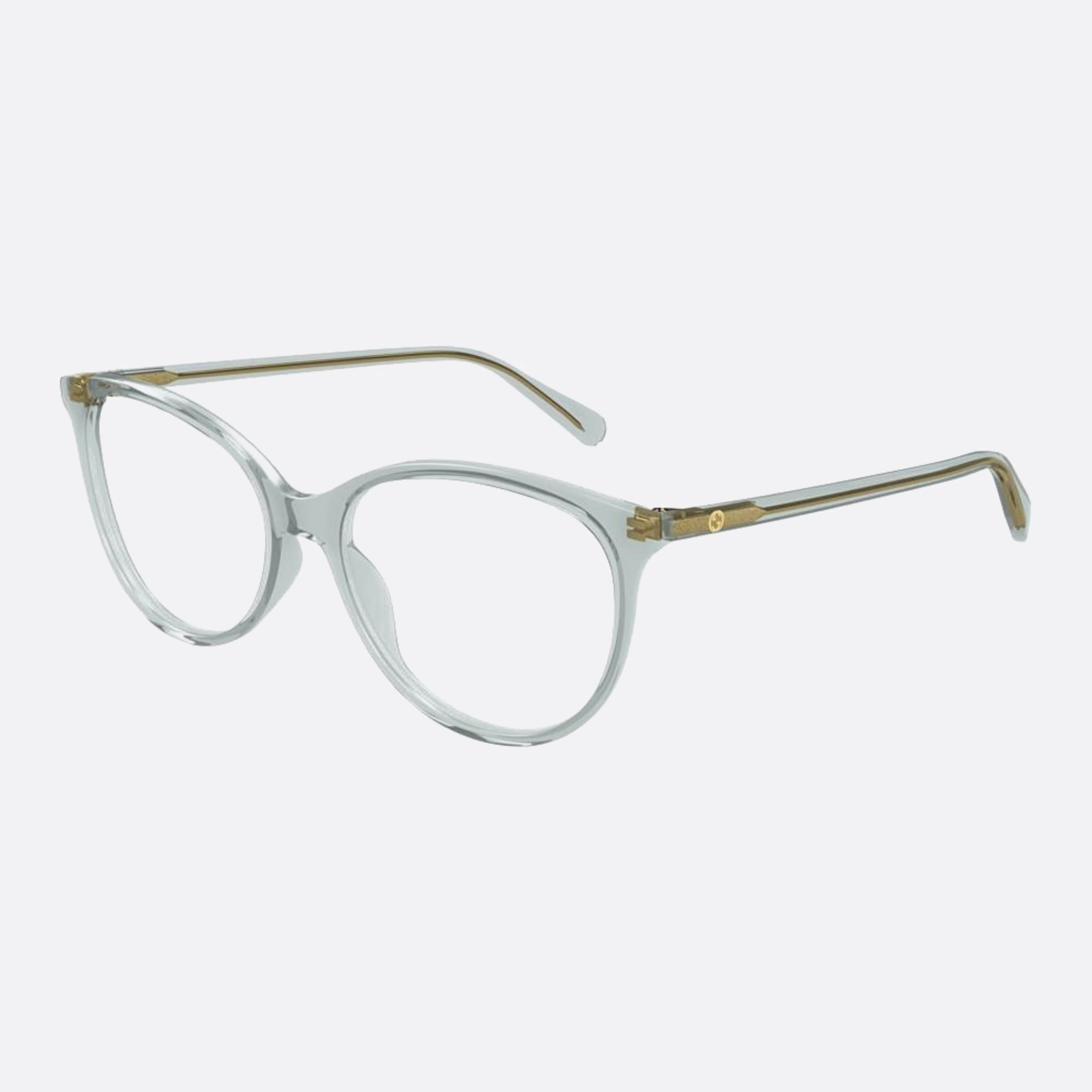 Gucci 53mm Blg Blue Squared Woman Eyeglasses - Side View