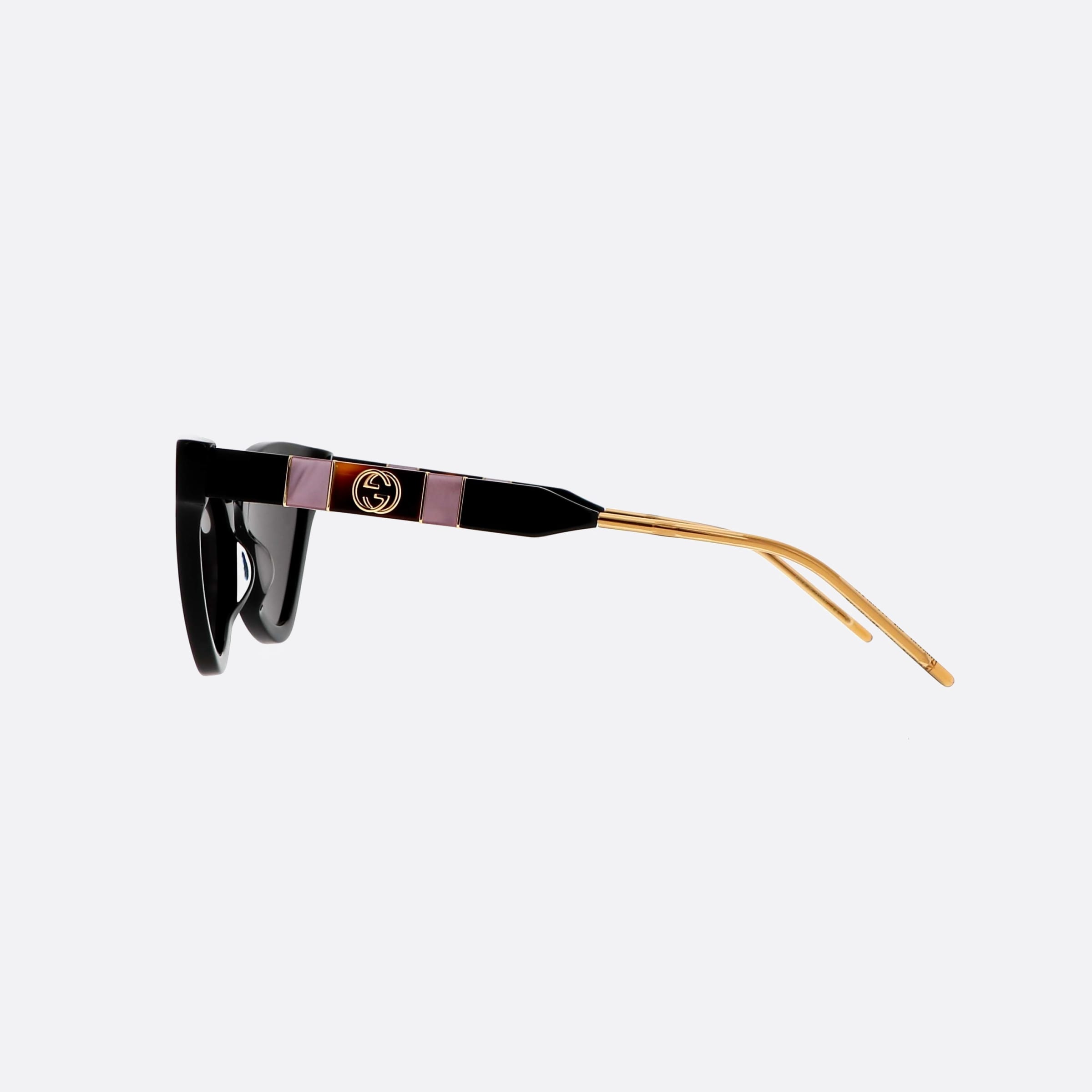 Gucci 55mm Black Cat Eye Woman Sunglasses - Detail View