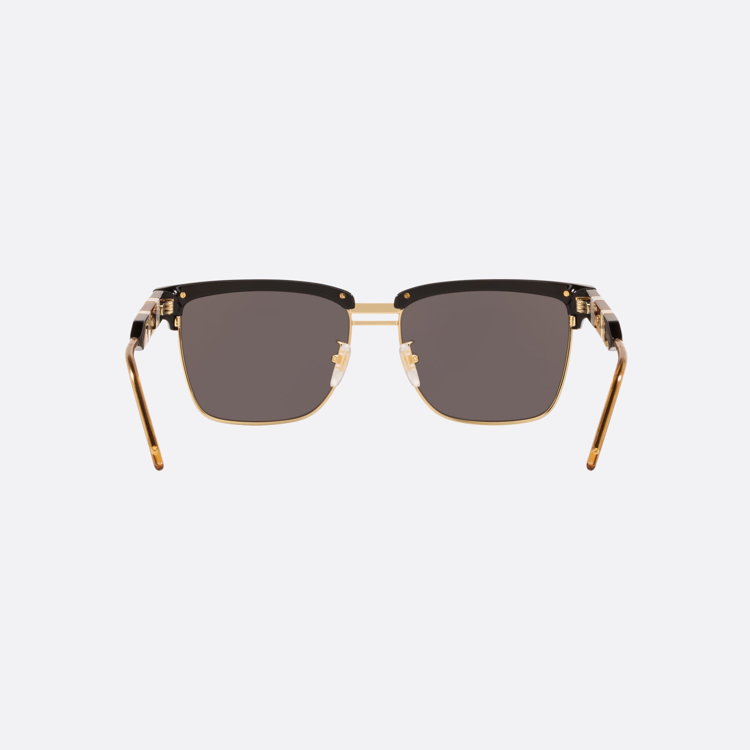 Gucci 56mm Black Rectangular Man Sunglasses - Side View