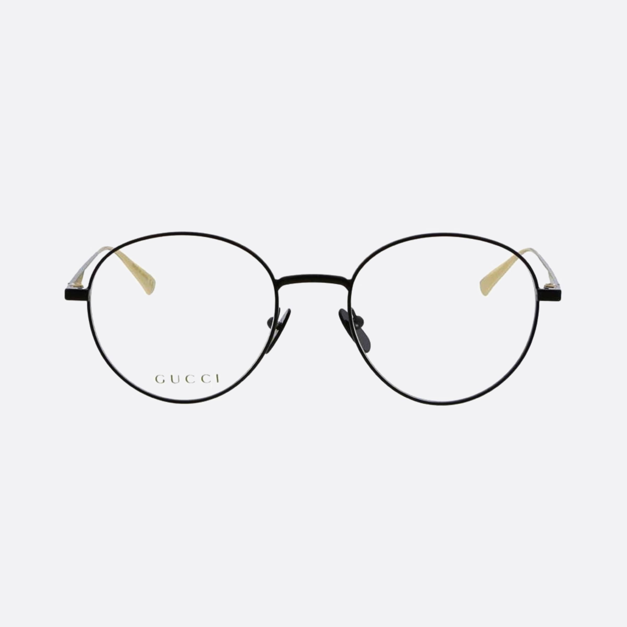 Gucci 50mm Gg0607ok Black Round Unisex Eyeglasses - Main View