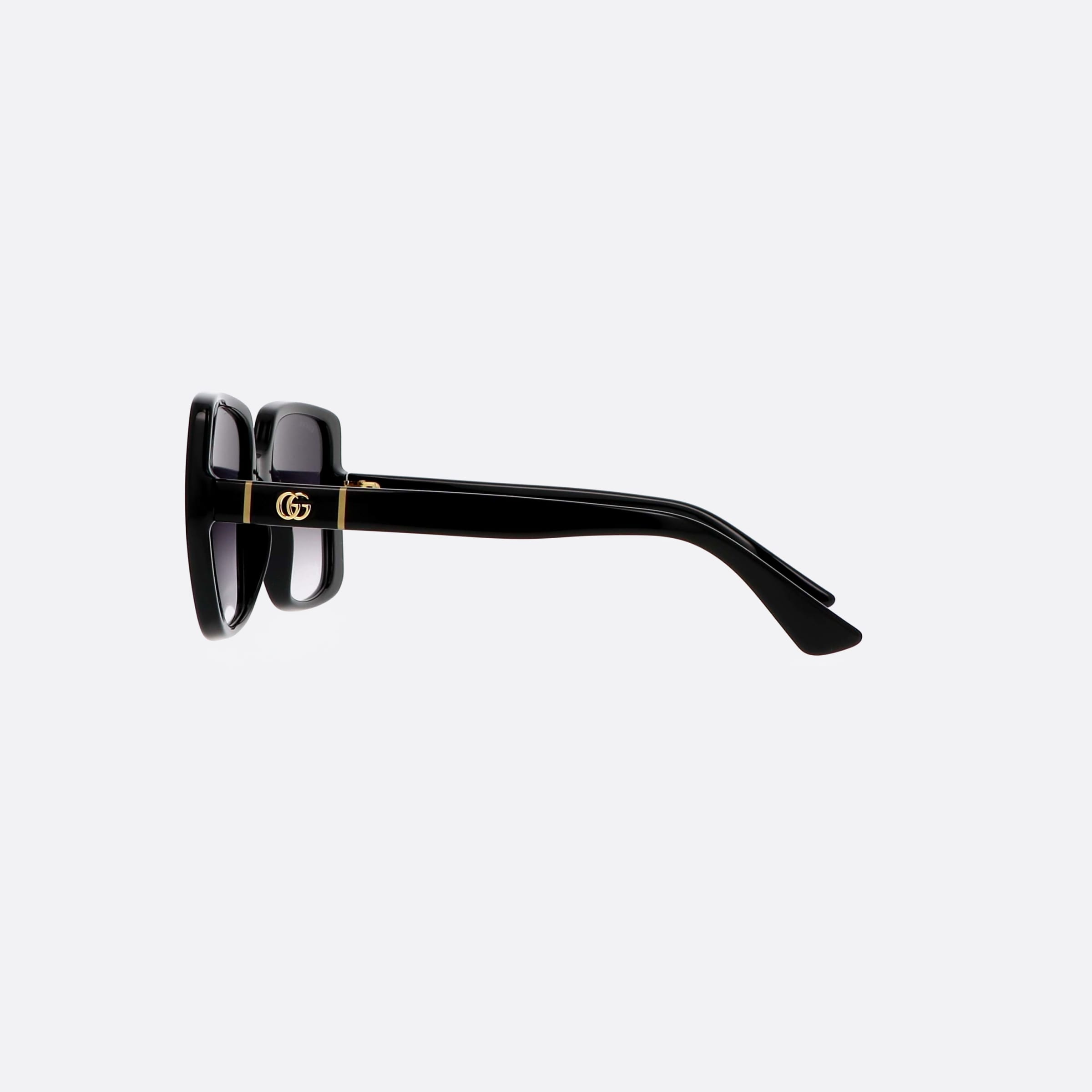 Gucci 56mm Black Oversize Woman Sunglasses - Detail View