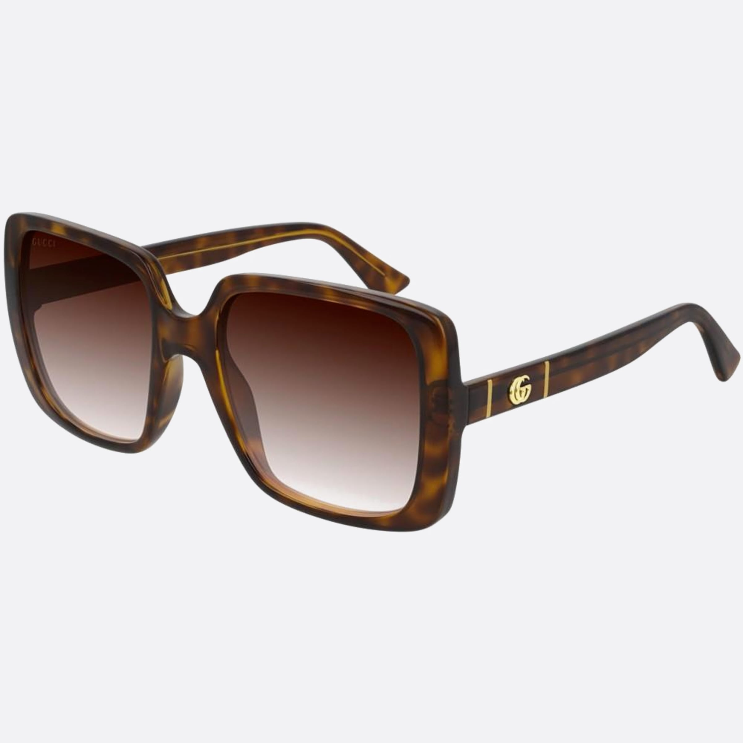 Gucci 56mm Havana Oversize Woman Sunglasses - Side View