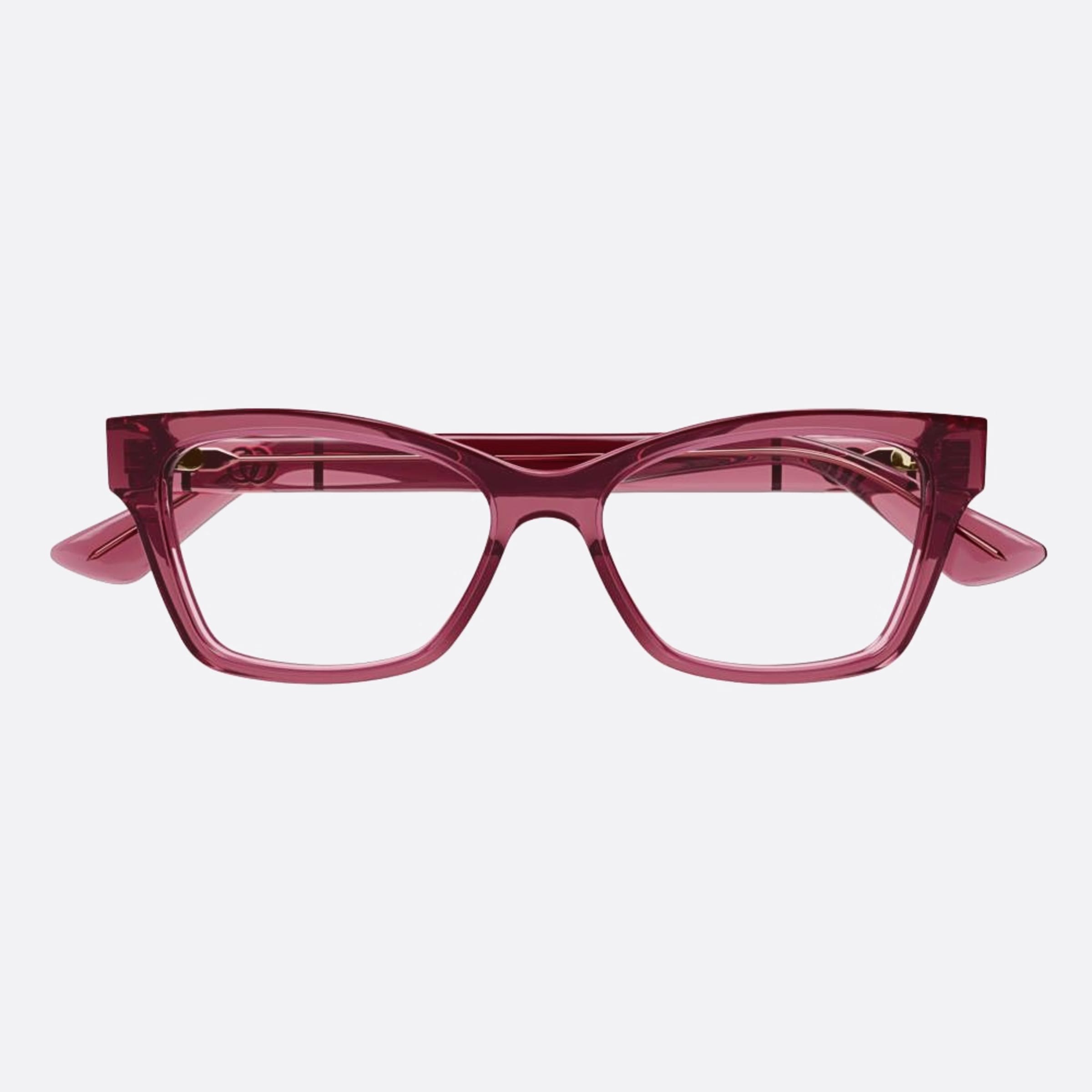 Gucci 55mm Red Squared Woman Eyeglasses - Main View