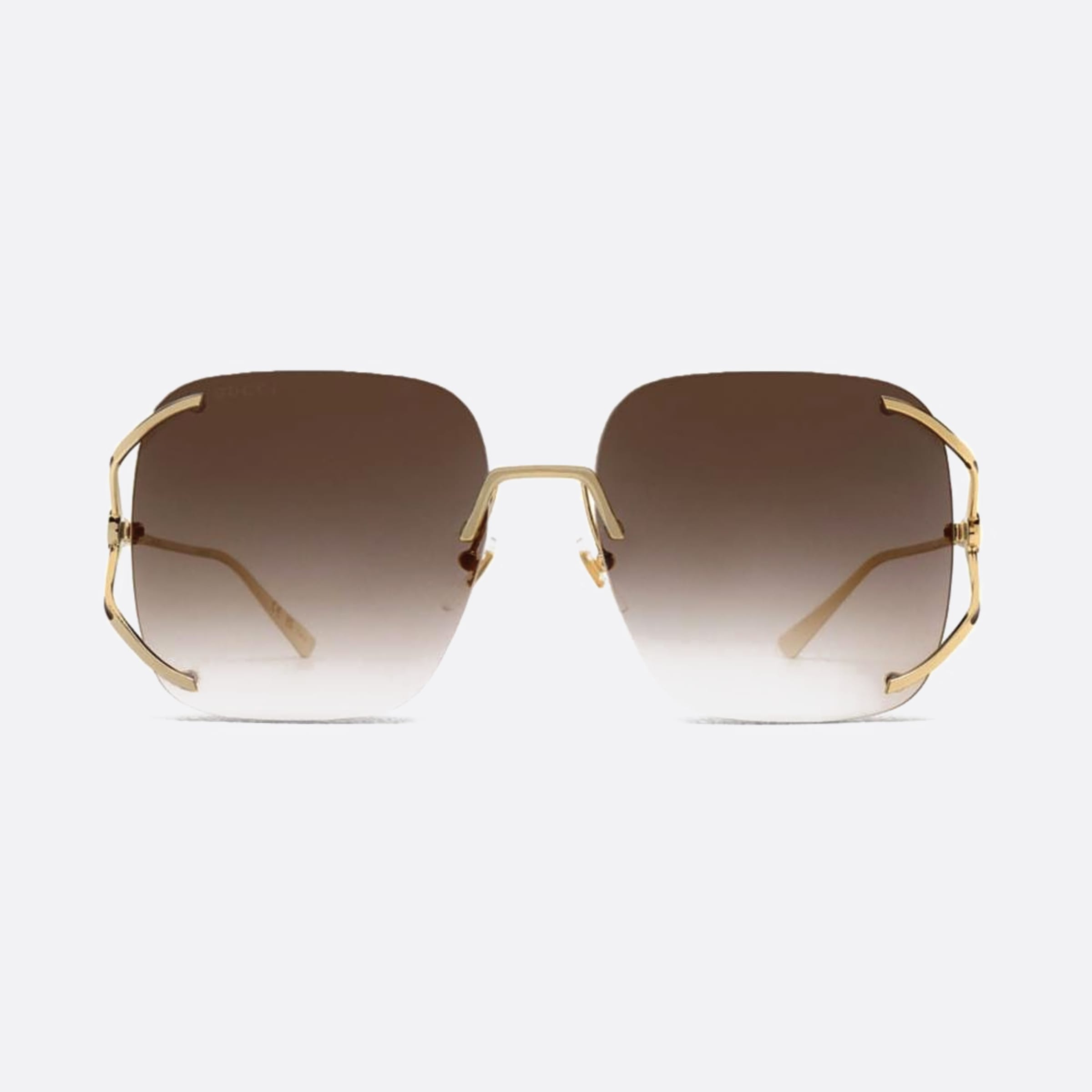 Gucci 60mm Gold Oversize Woman Sunglasses - Main View