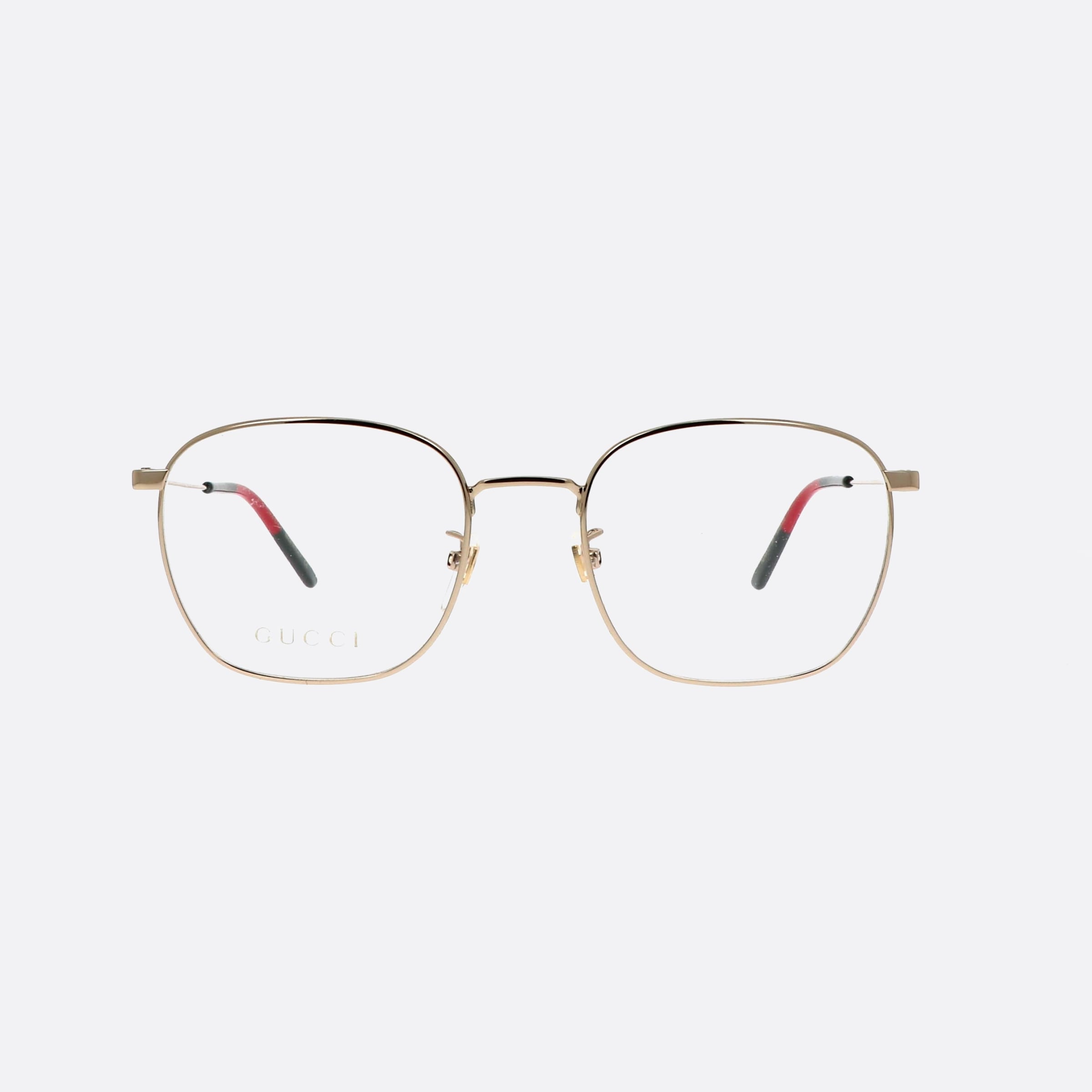 Gucci 54mm Gold Oval Man Eyeglasses - Side View