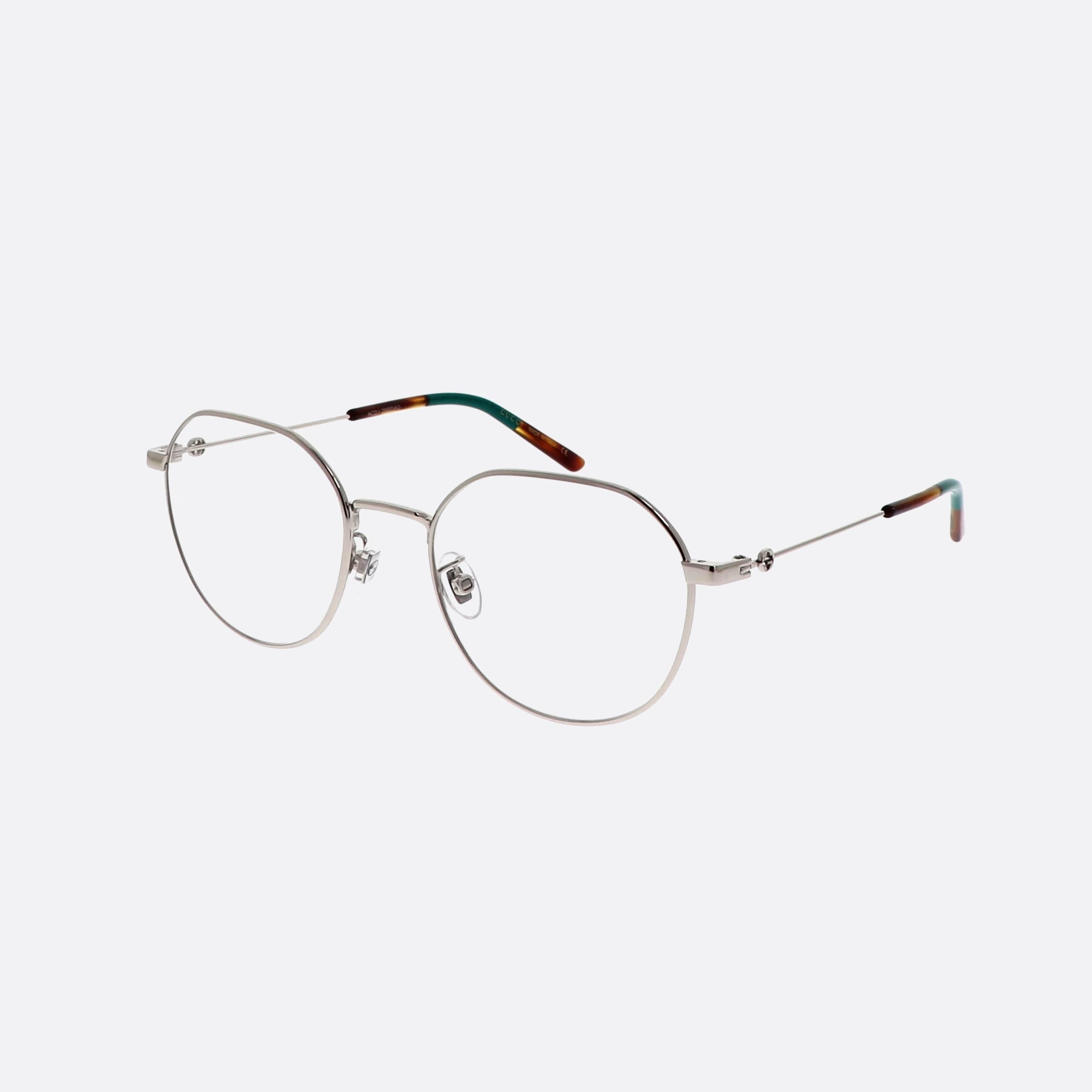 Gucci 51mm Silver Oval Woman Eyeglasses - Main View