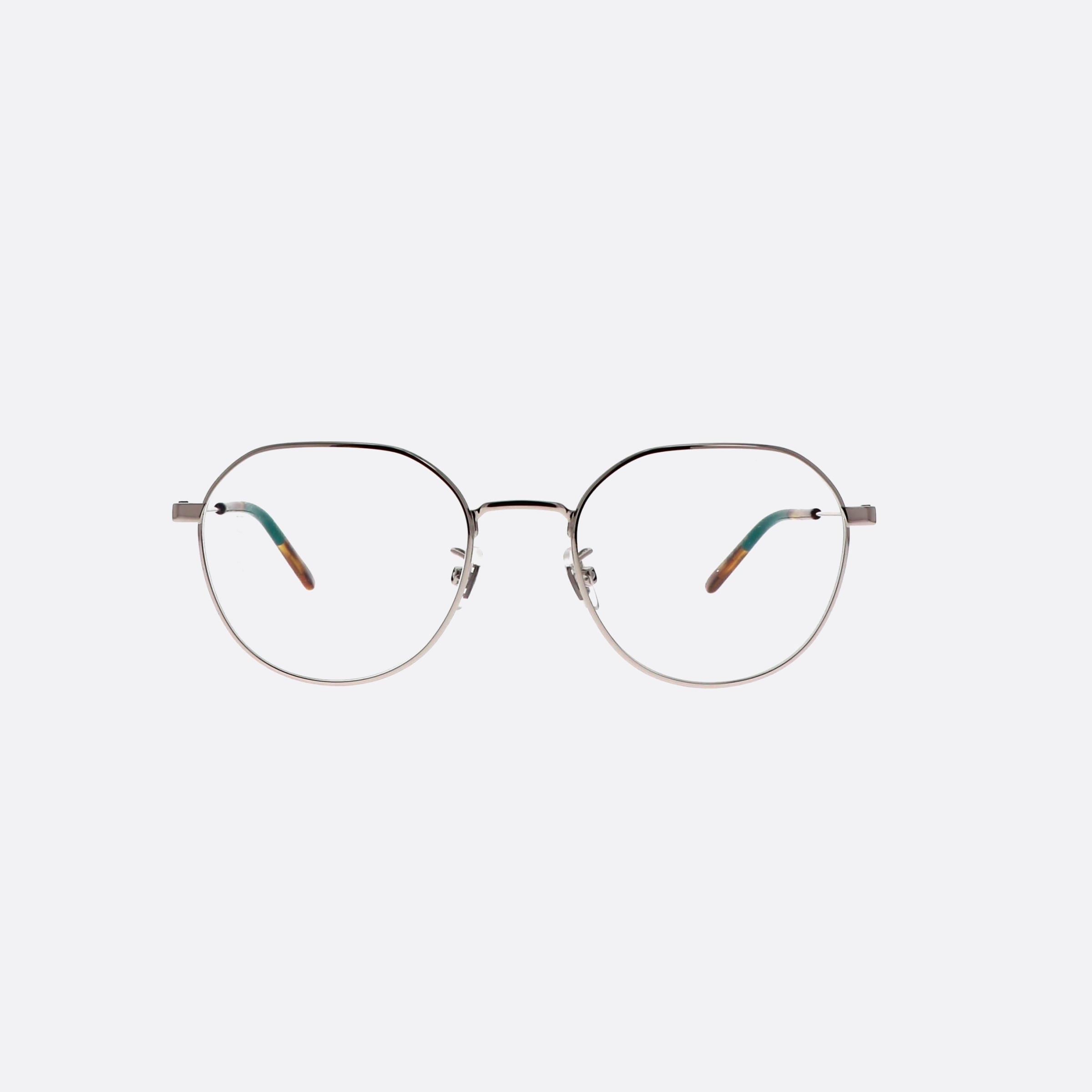 Gucci 51mm Silver Oval Woman Eyeglasses - Side View