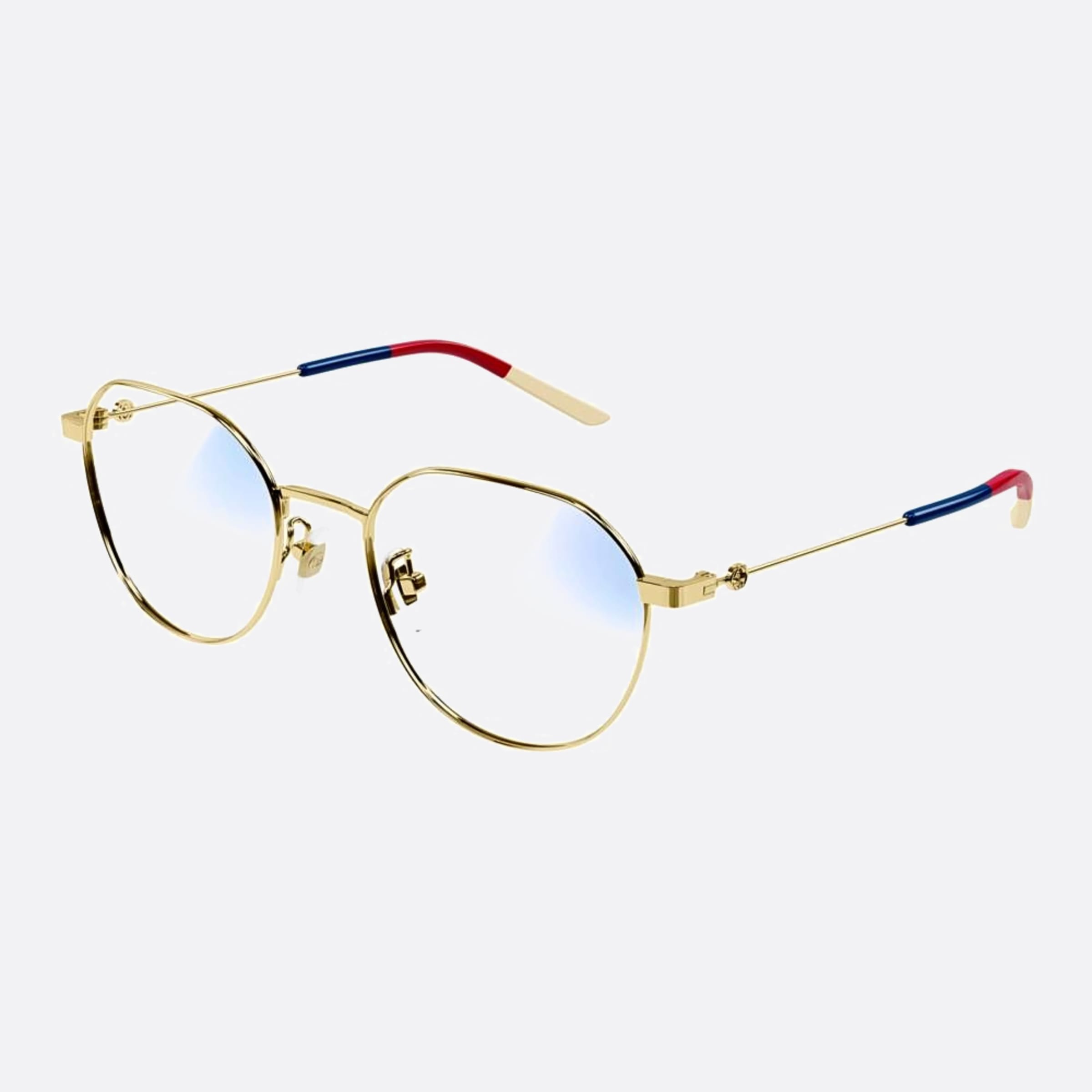 Gucci 51mm Aqx Gold Round Photochromic Woman Sunglasses - Side View