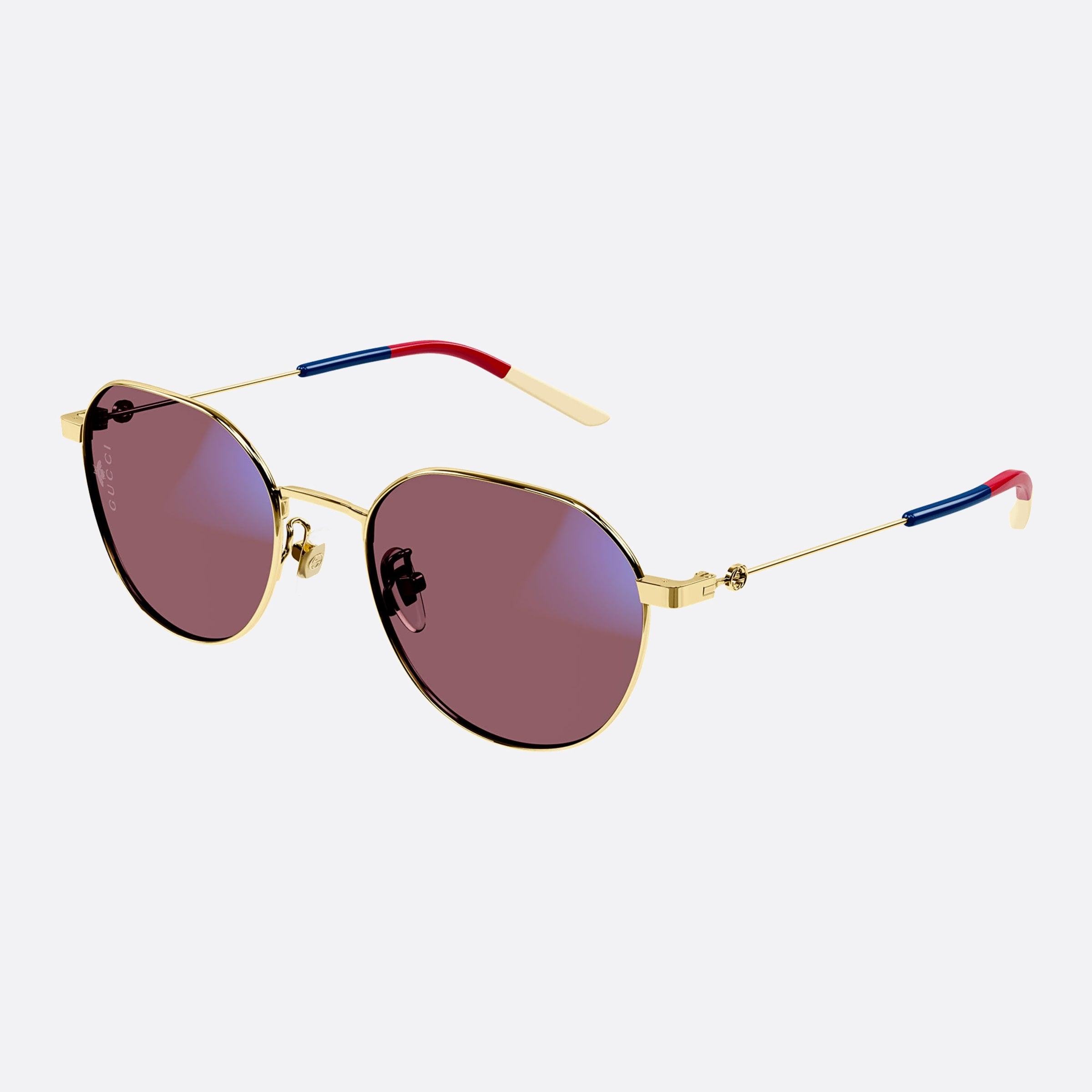 Gucci 51mm Aqx Gold Round Photochromic Woman Sunglasses - Detail View