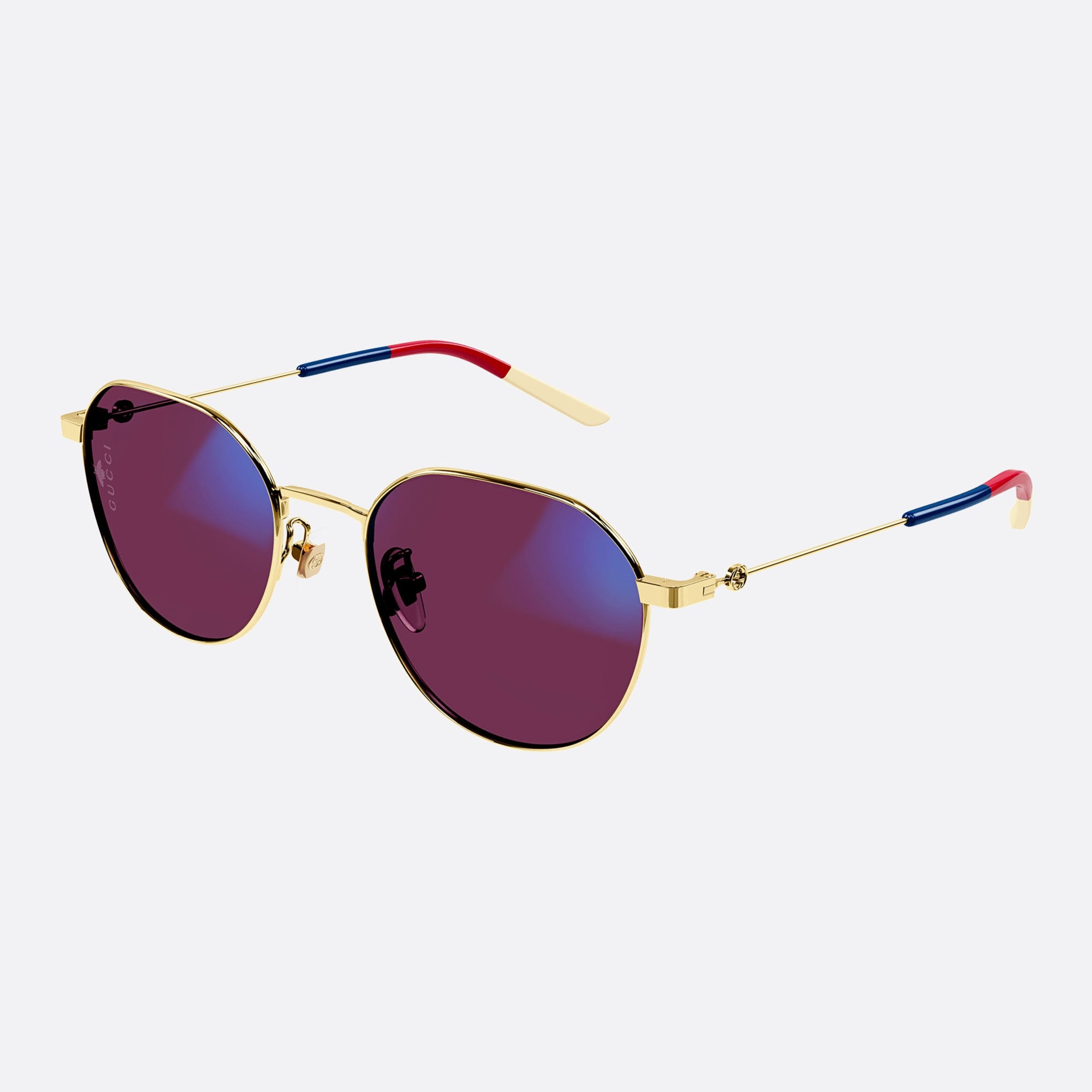 Gucci 51mm Aqx Gold Round Photochromic Woman Sunglasses - Lifestyle Shot