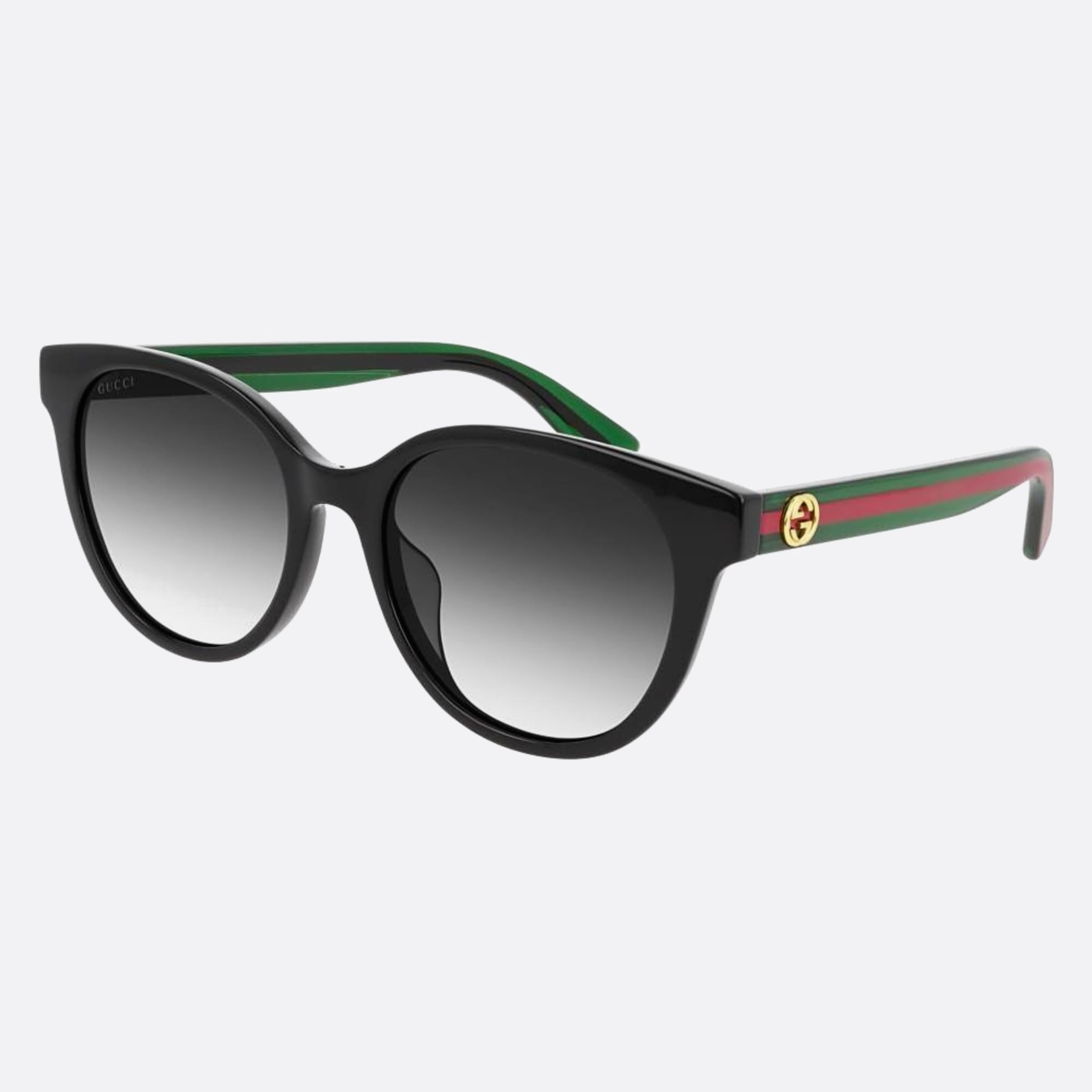Gucci 54mm Gg0702skn Bgh Black Round Woman Sunglasses - Side View