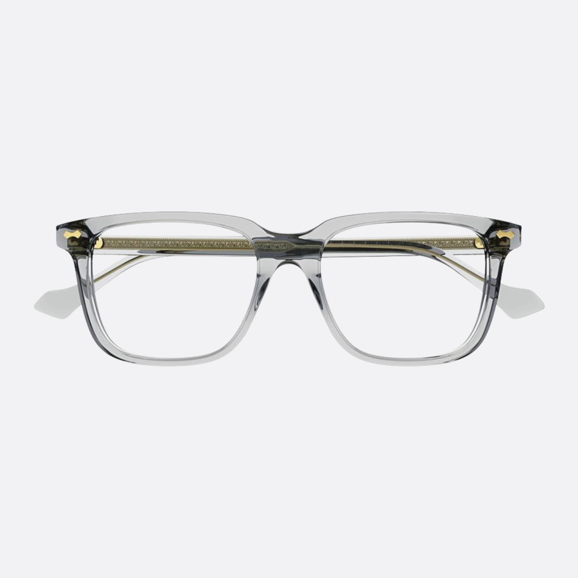 Gucci 56mm Trgy Grey Squared Man Eyeglasses - Main View