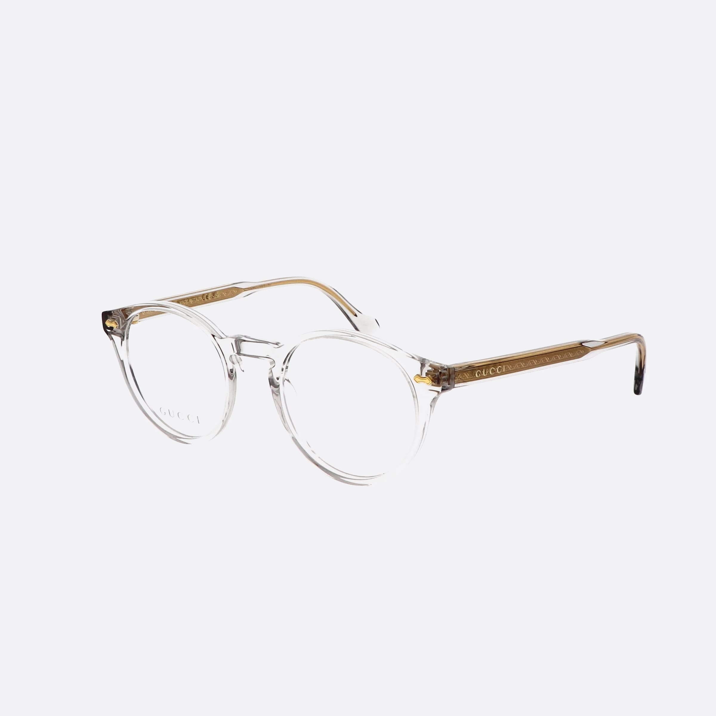 Gucci 48mm Clear Oval Unisex Eyeglasses - Main View