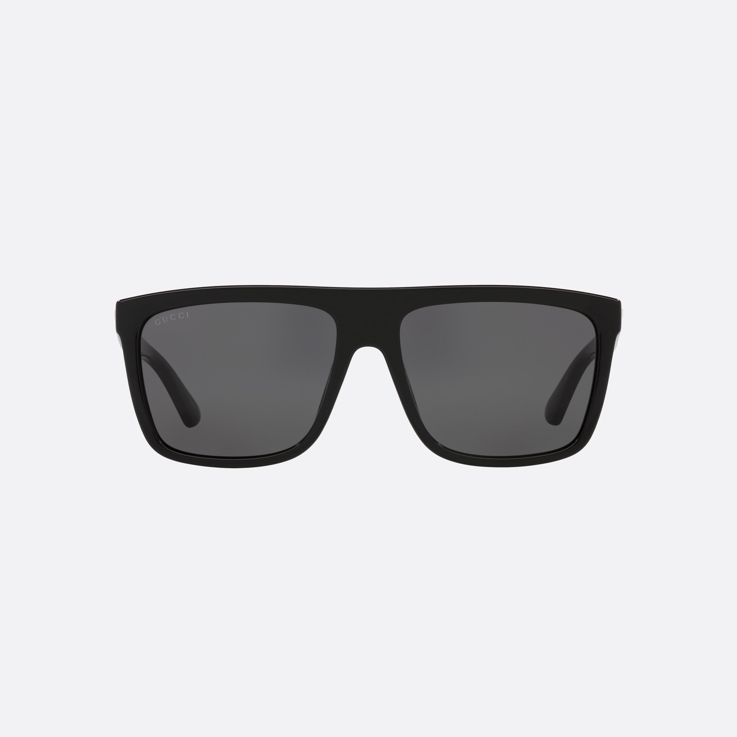 Gucci 59mm Gold Rectangle Man Sunglasses - Side View