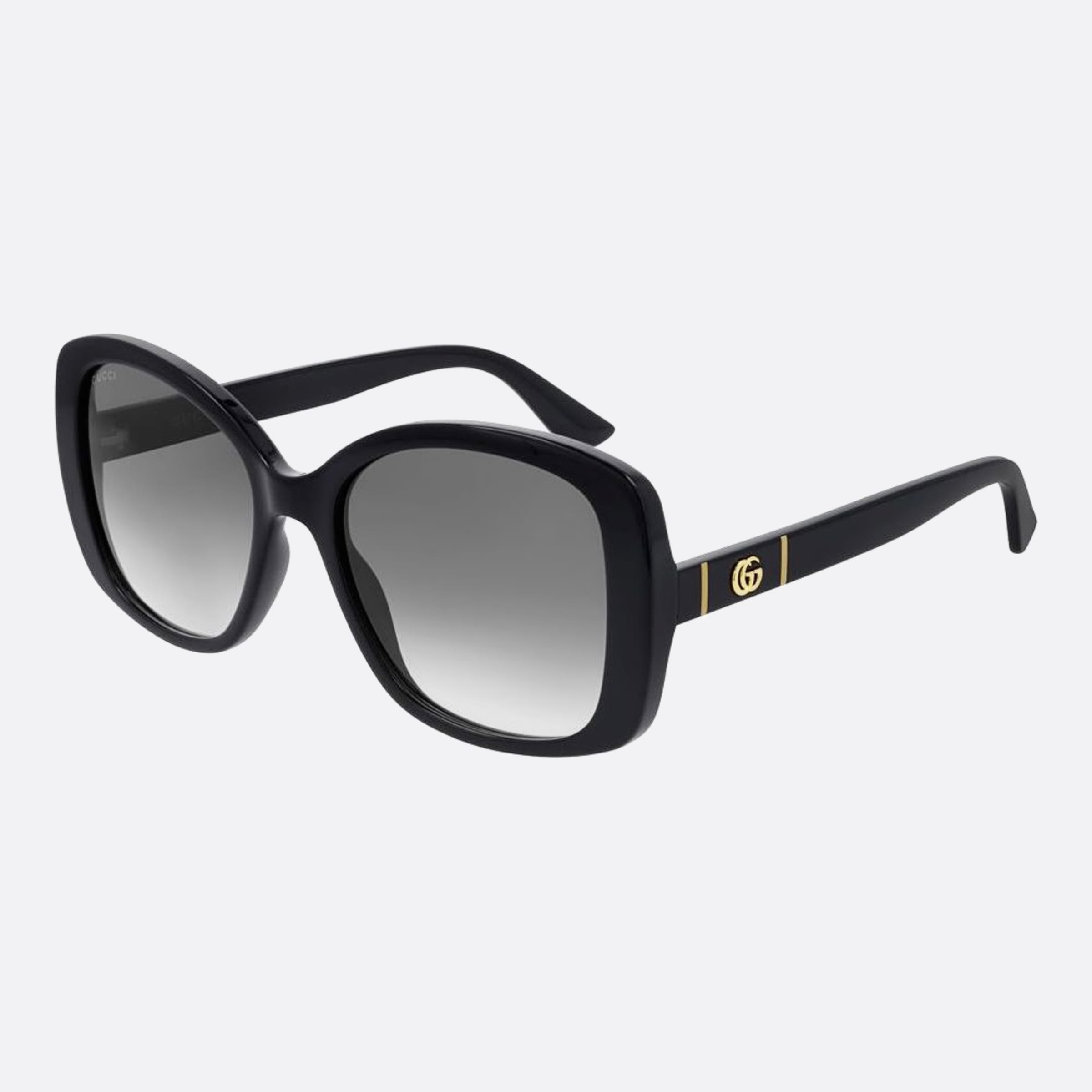 Gucci 56mm Black Butterfly Woman Sunglasses - Side View